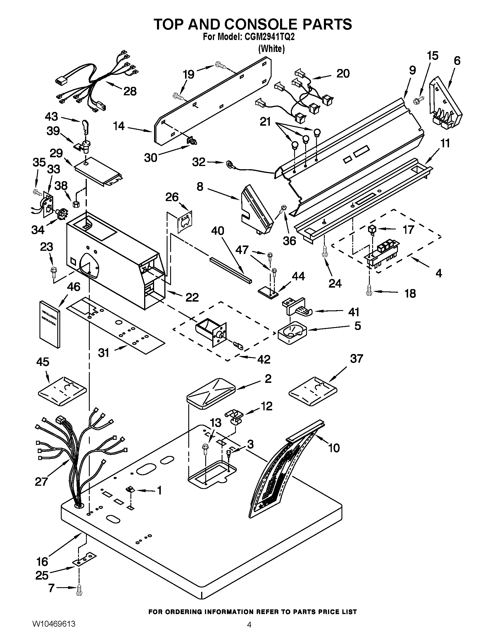 02 - TOP AND CONSOLE PARTS