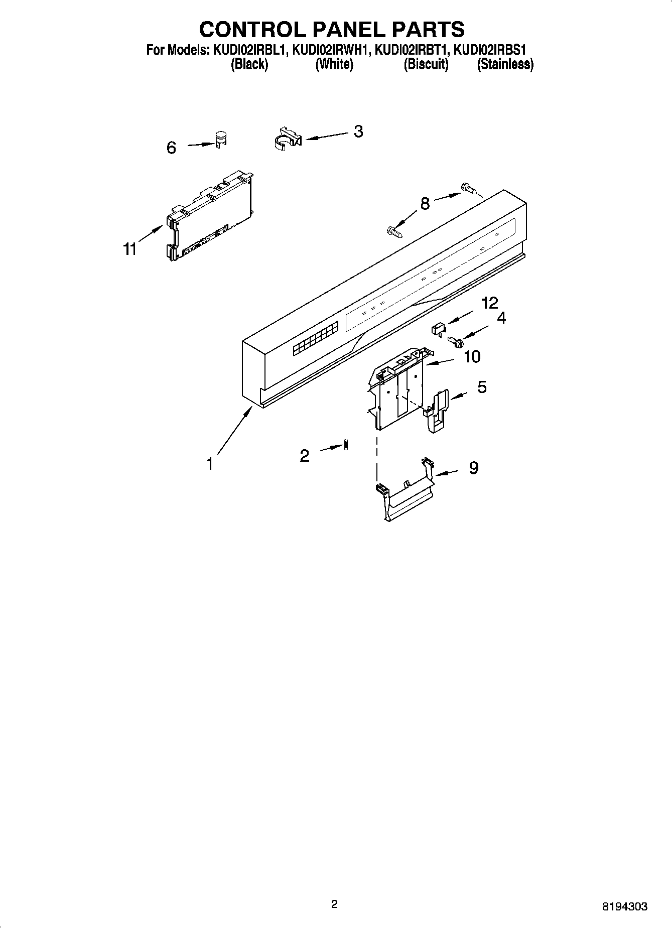 02 - CONTROL PANEL PARTS