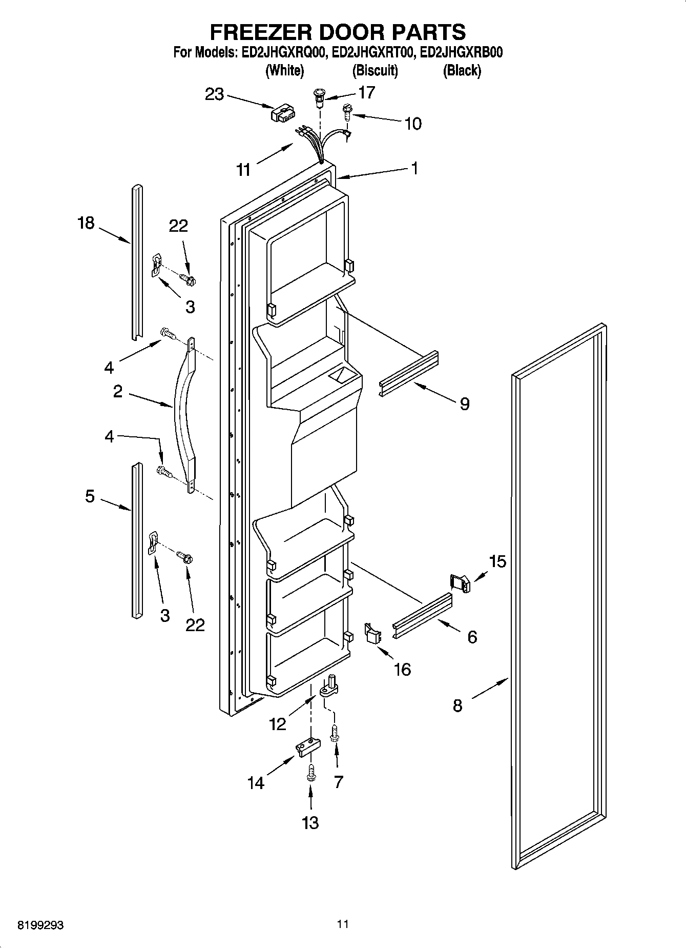 07 - FREEZER DOOR PARTS