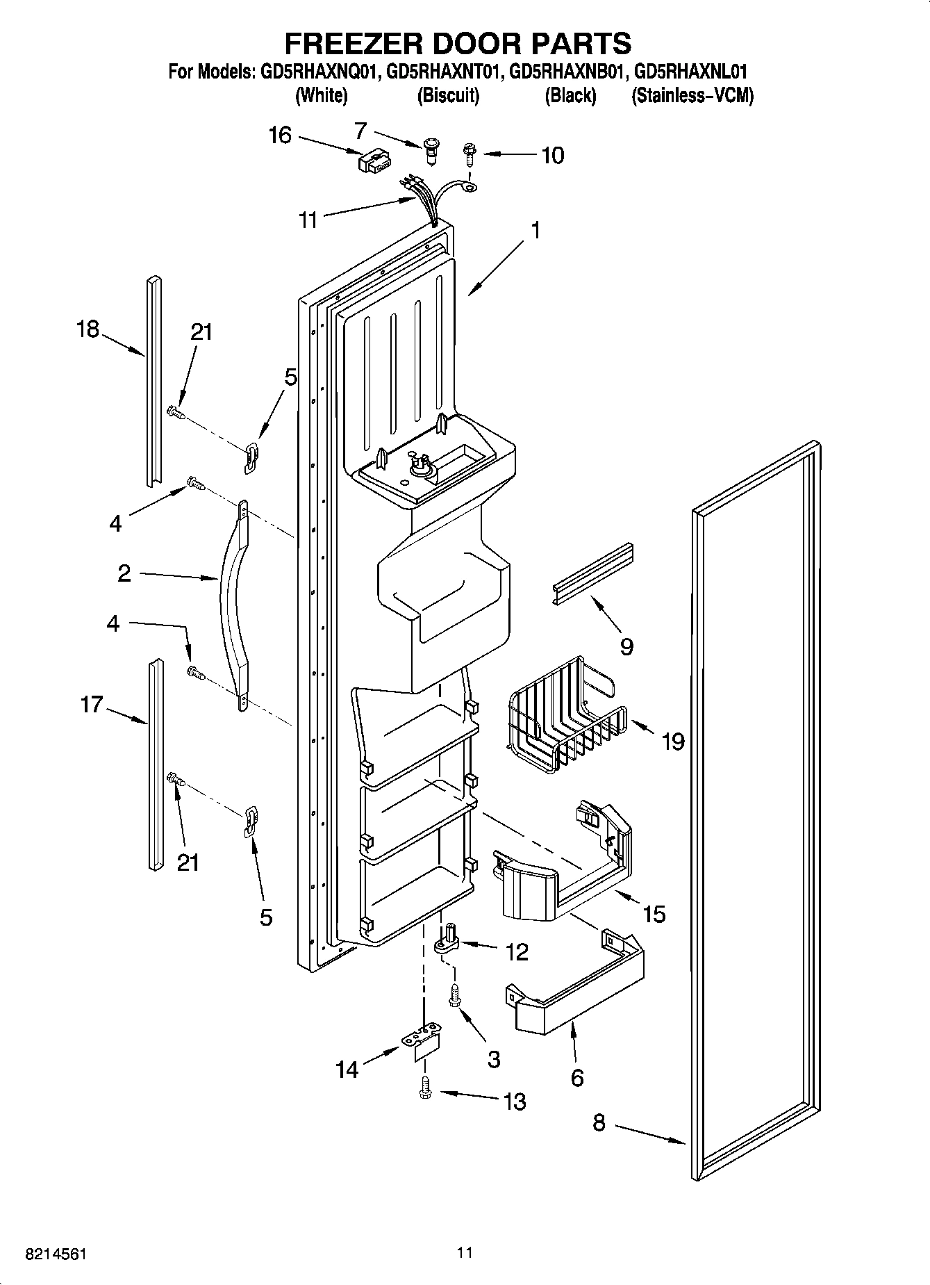 07 - FREEZER DOOR PARTS