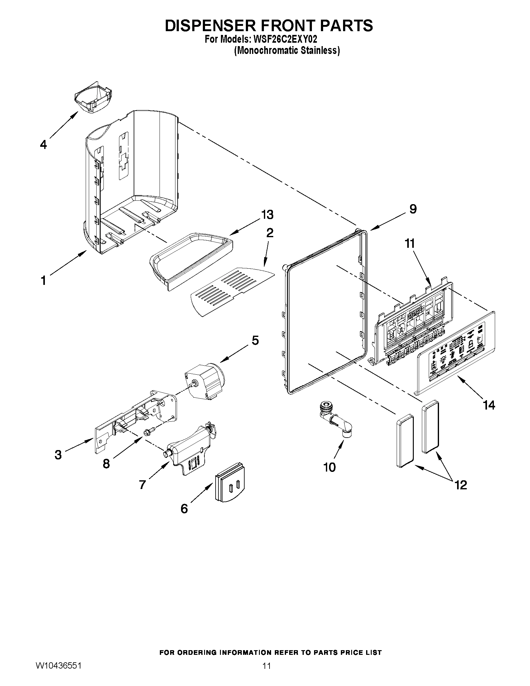 08 - DISPENSER FRONT PARTS