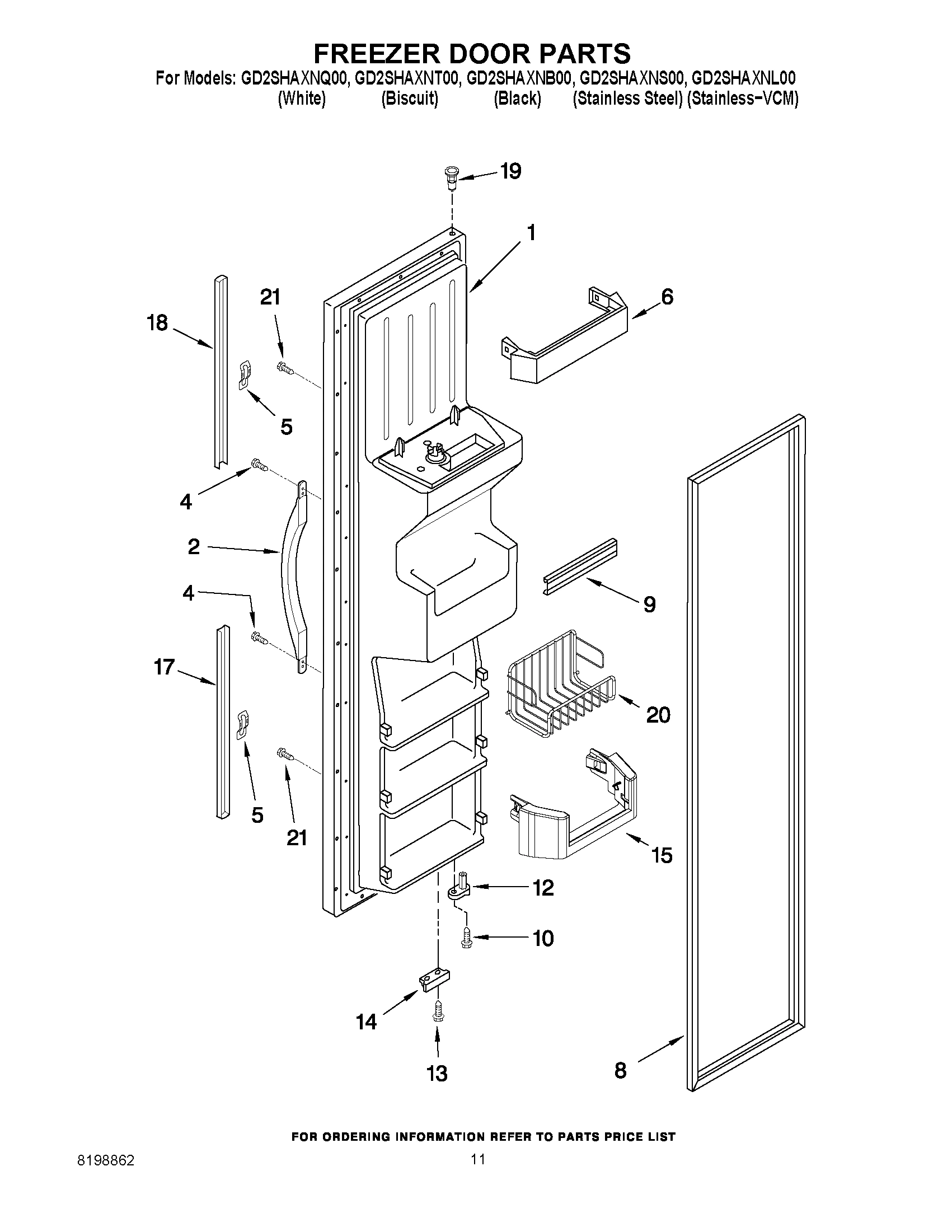 07 - FREEZER DOOR PARTS