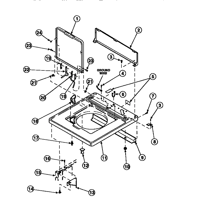 05 - CAB TOP/LOADING DR & CTRL HOOD REAR PAN