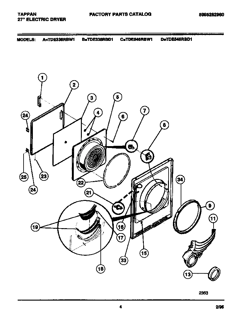 03 - DOOR, FRONT PANEL, LINT FILTER