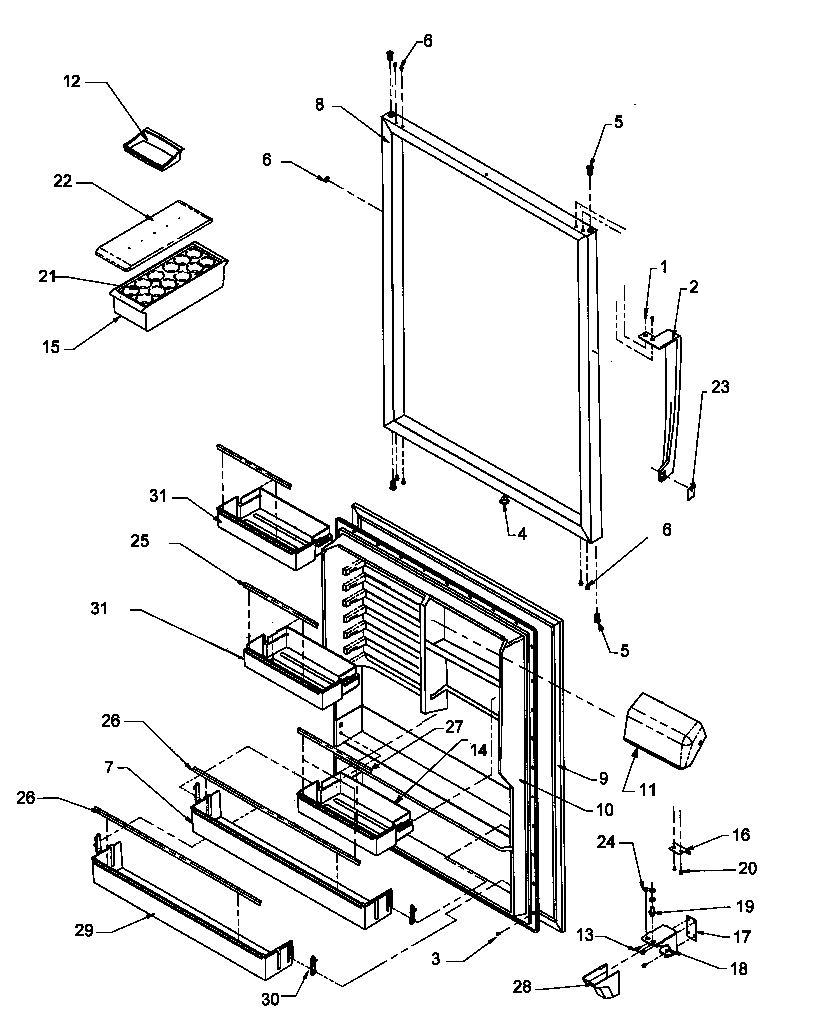 11 - REF DOOR ASSY