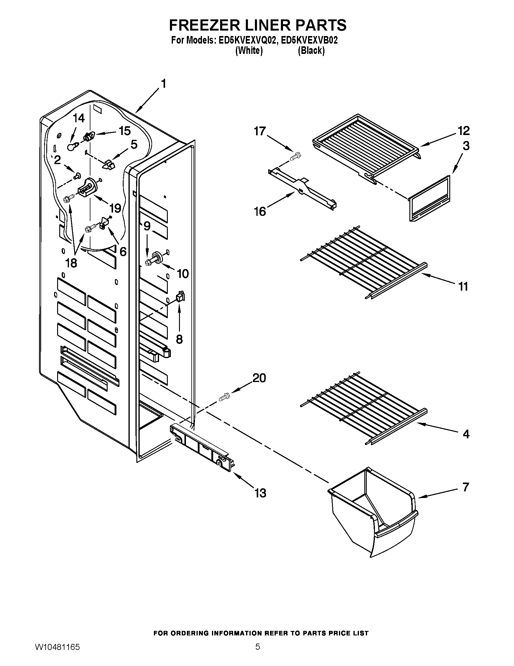 04 - FREEZER LINER PARTS