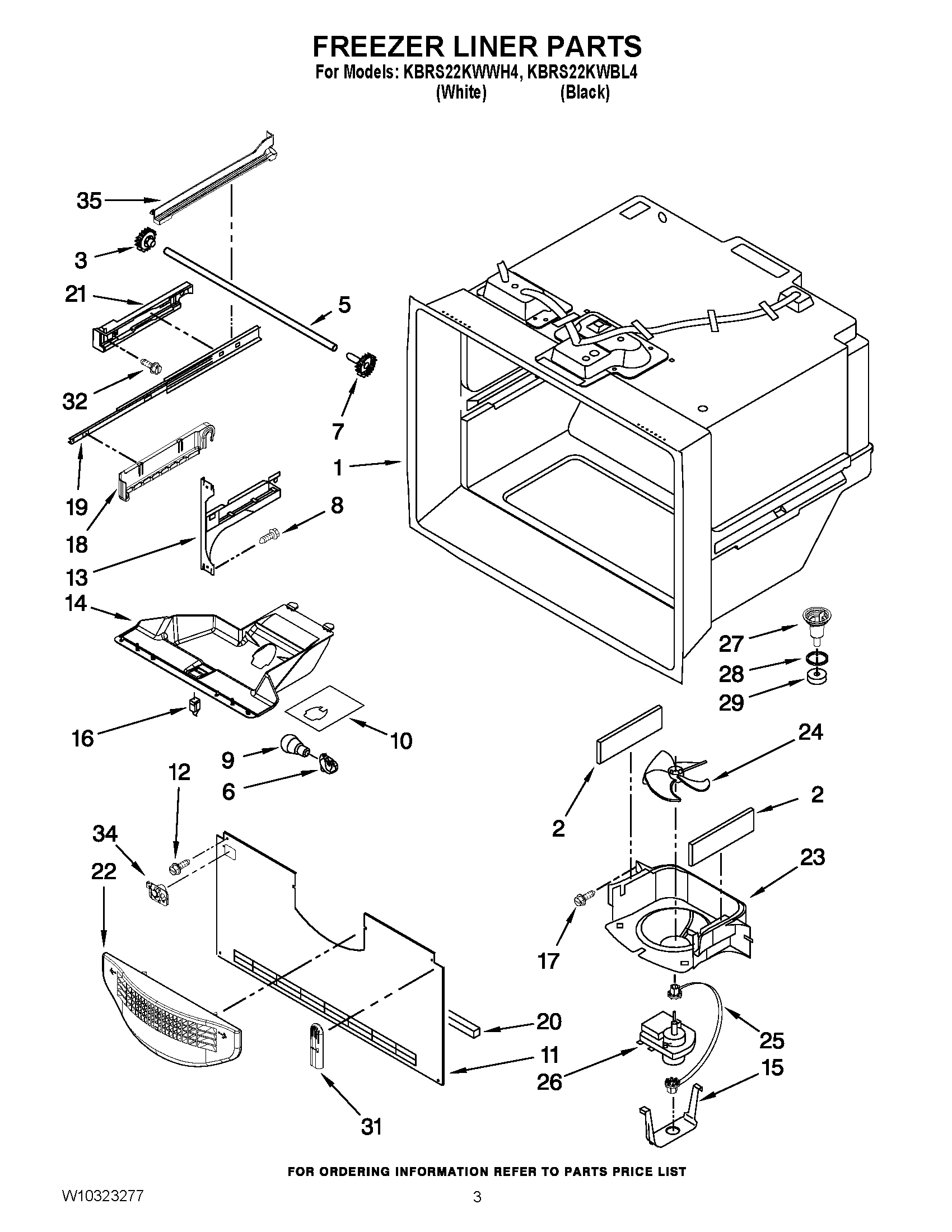 02 - FREEZER LINER PARTS