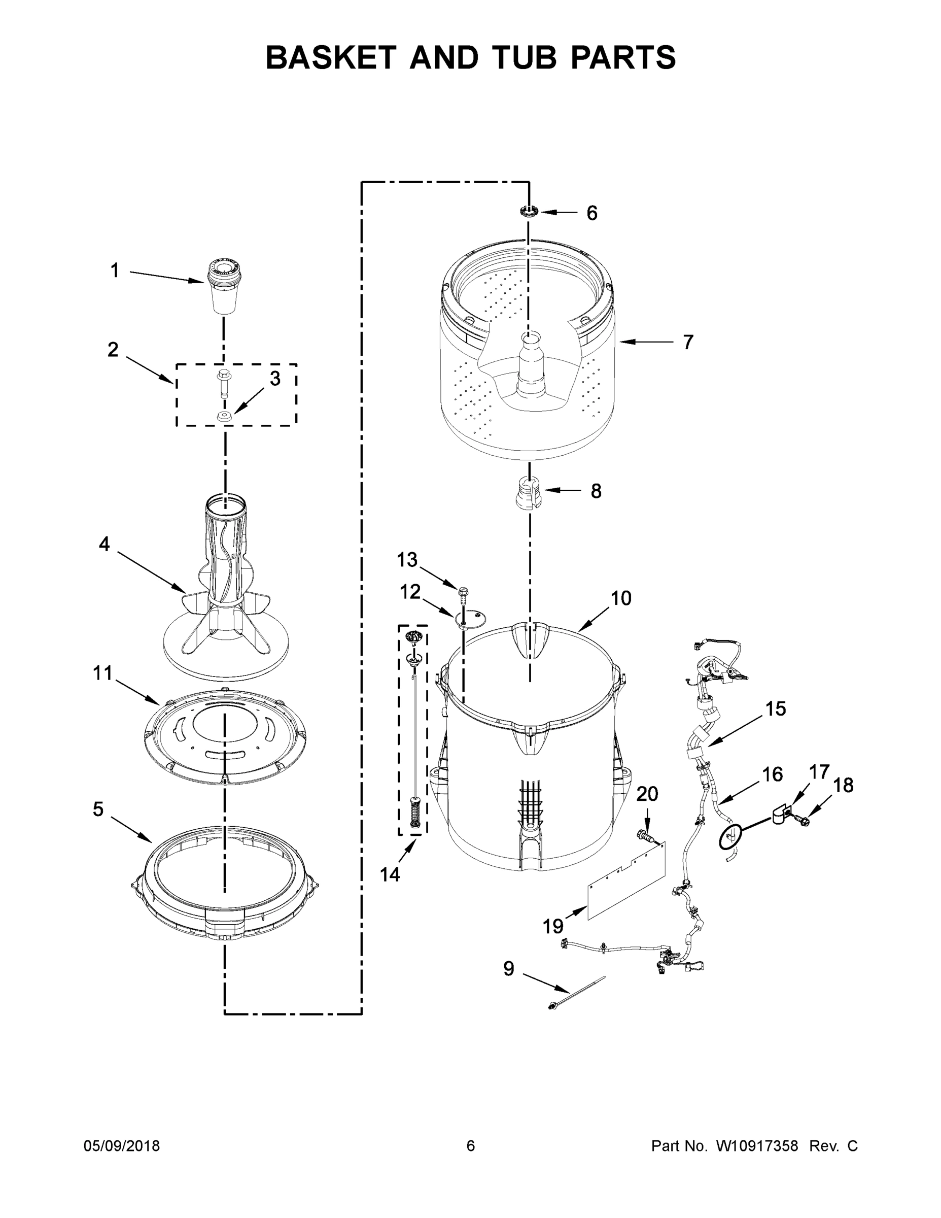 04 - BASKET AND TUB PARTS