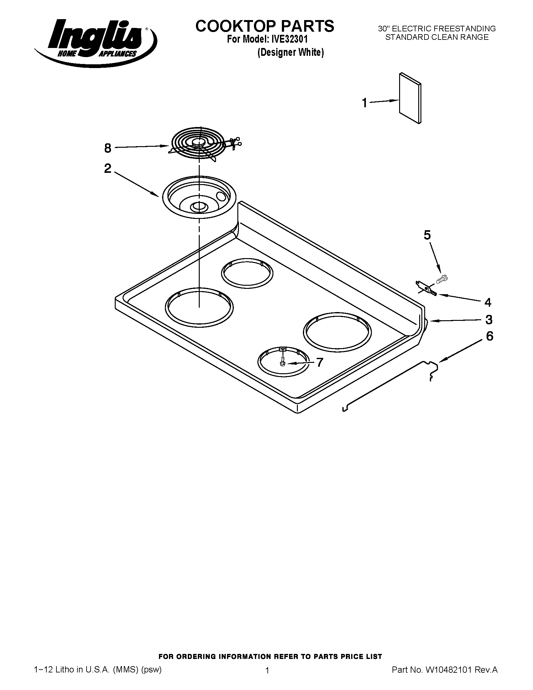 01 - COOKTOP PARTS