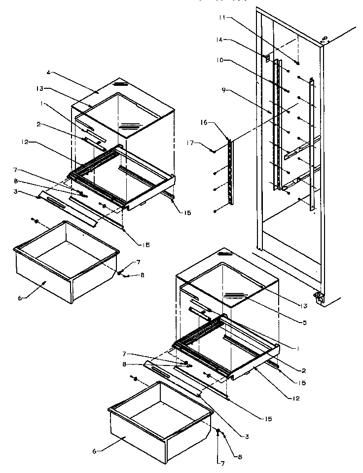 14 - REF SHELVING AND DRAWERS