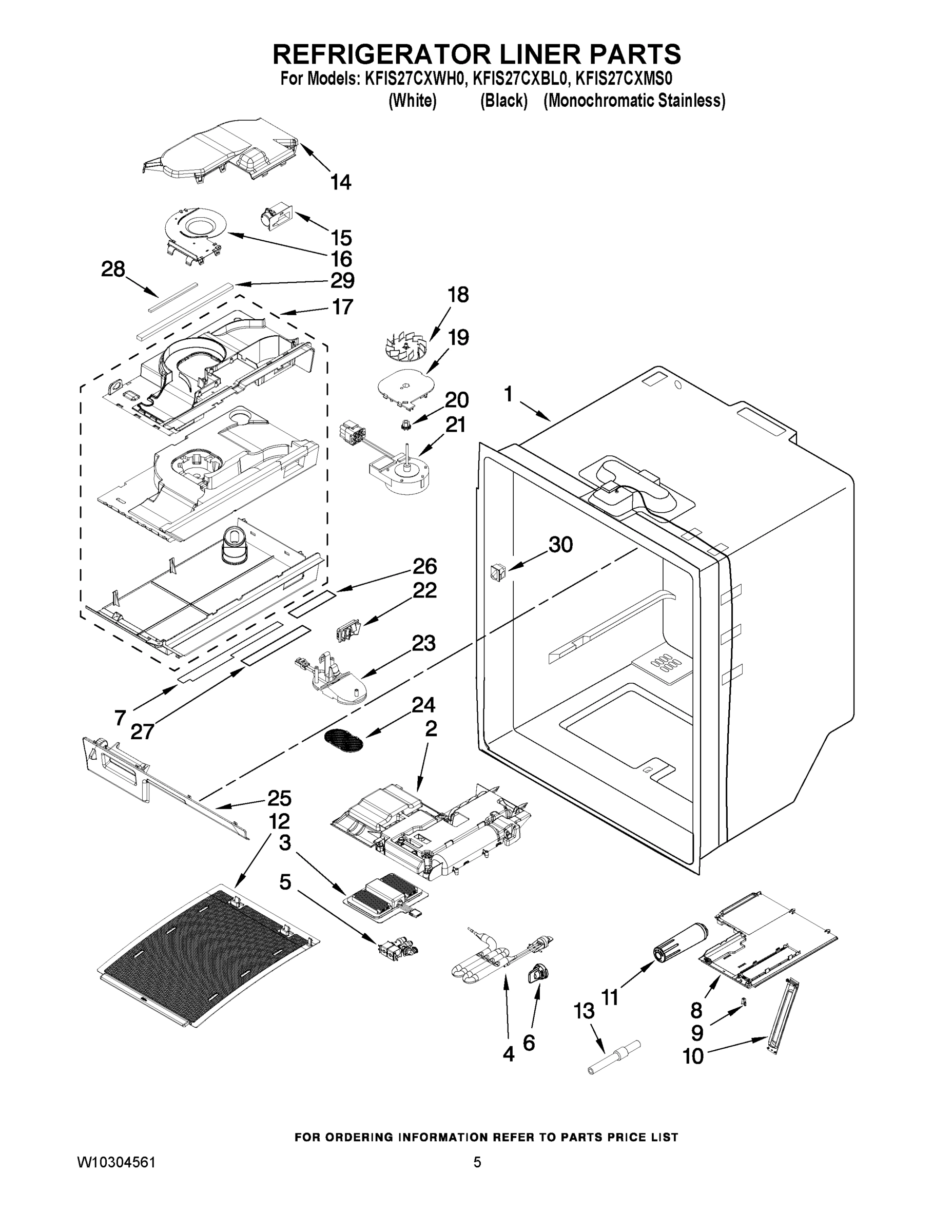 03 - REFRIGERATOR LINER PARTS