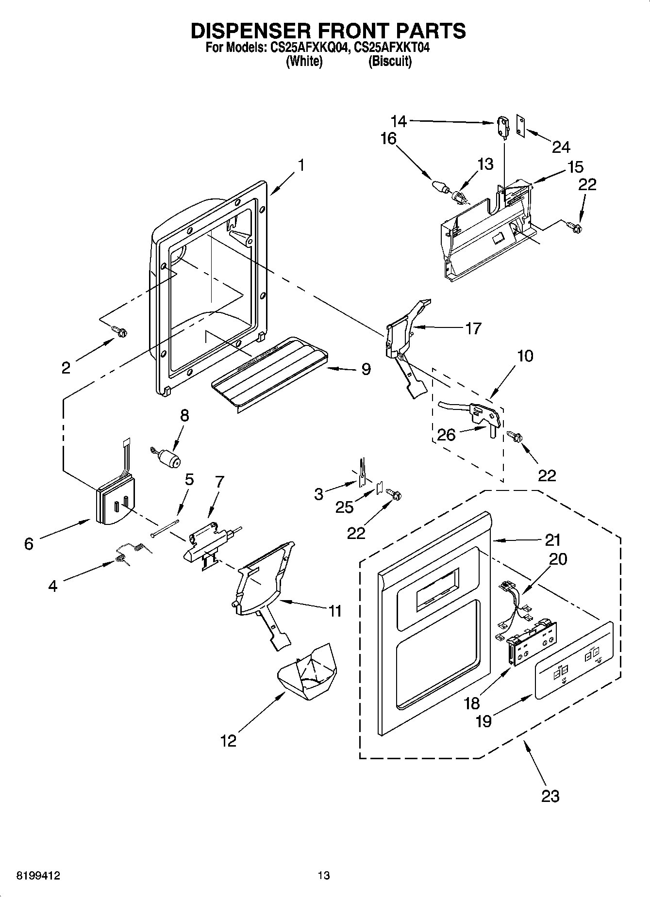 08 - DISPENSER FRONT PARTS