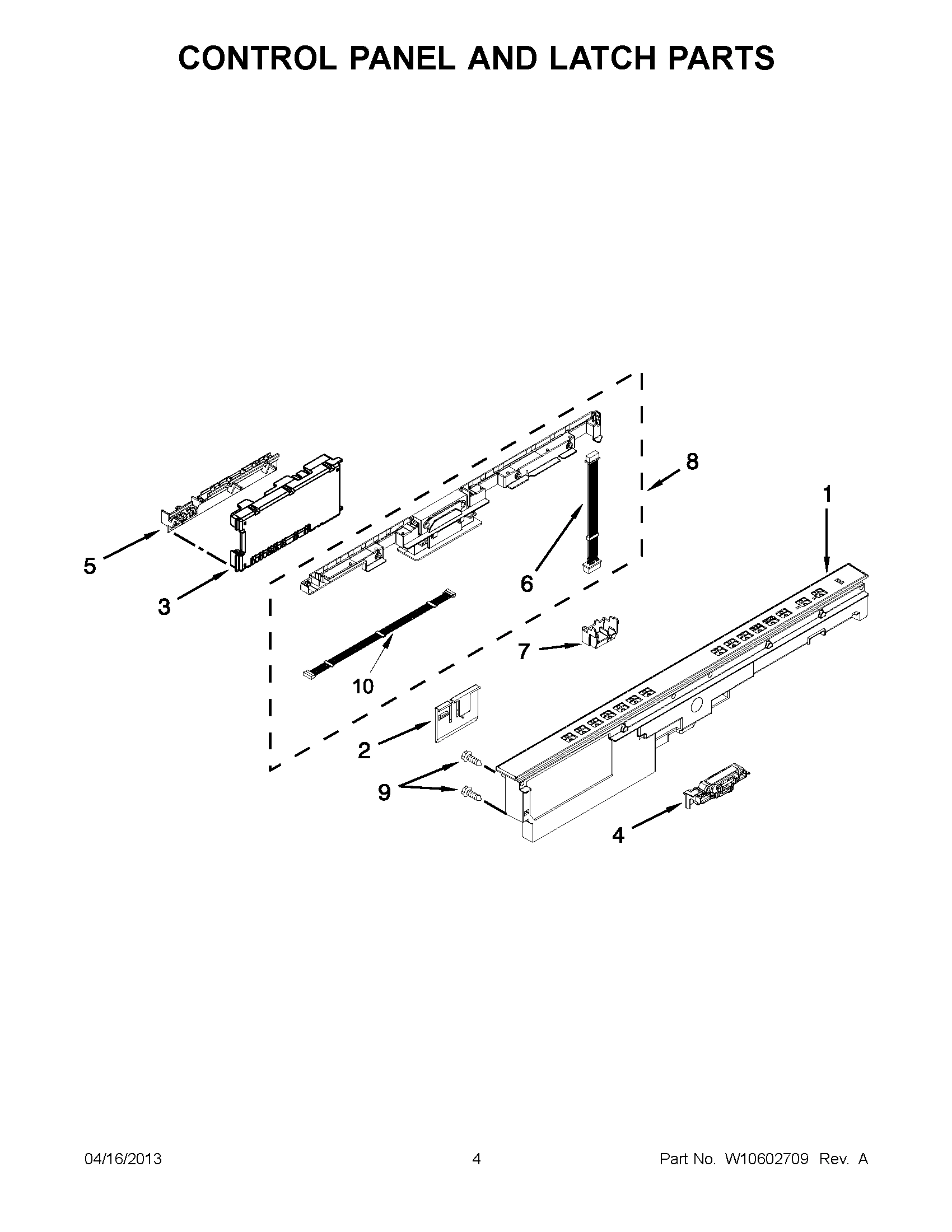 02 - CONTROL PANEL AND LATCH PARTS