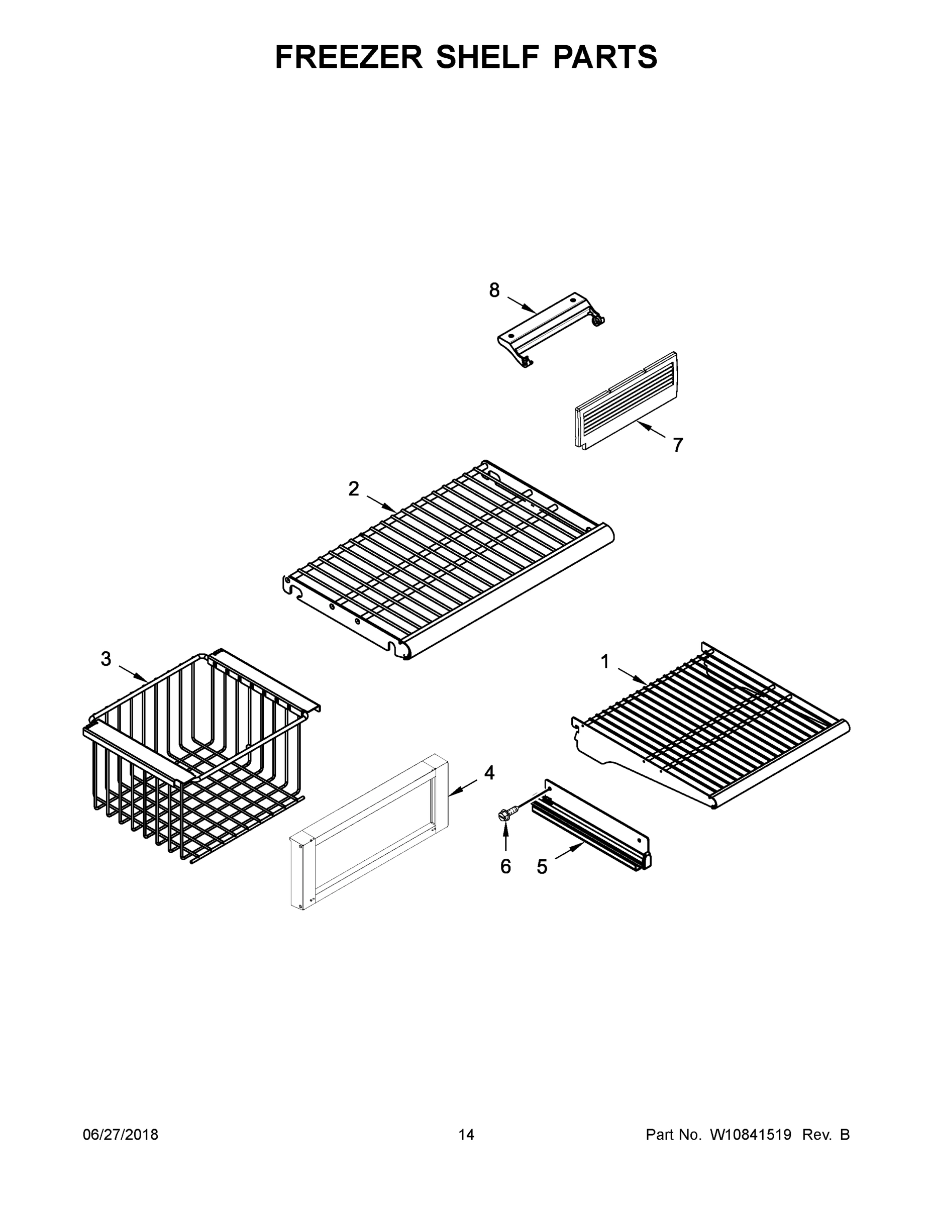 08 - FREEZER SHELF PARTS