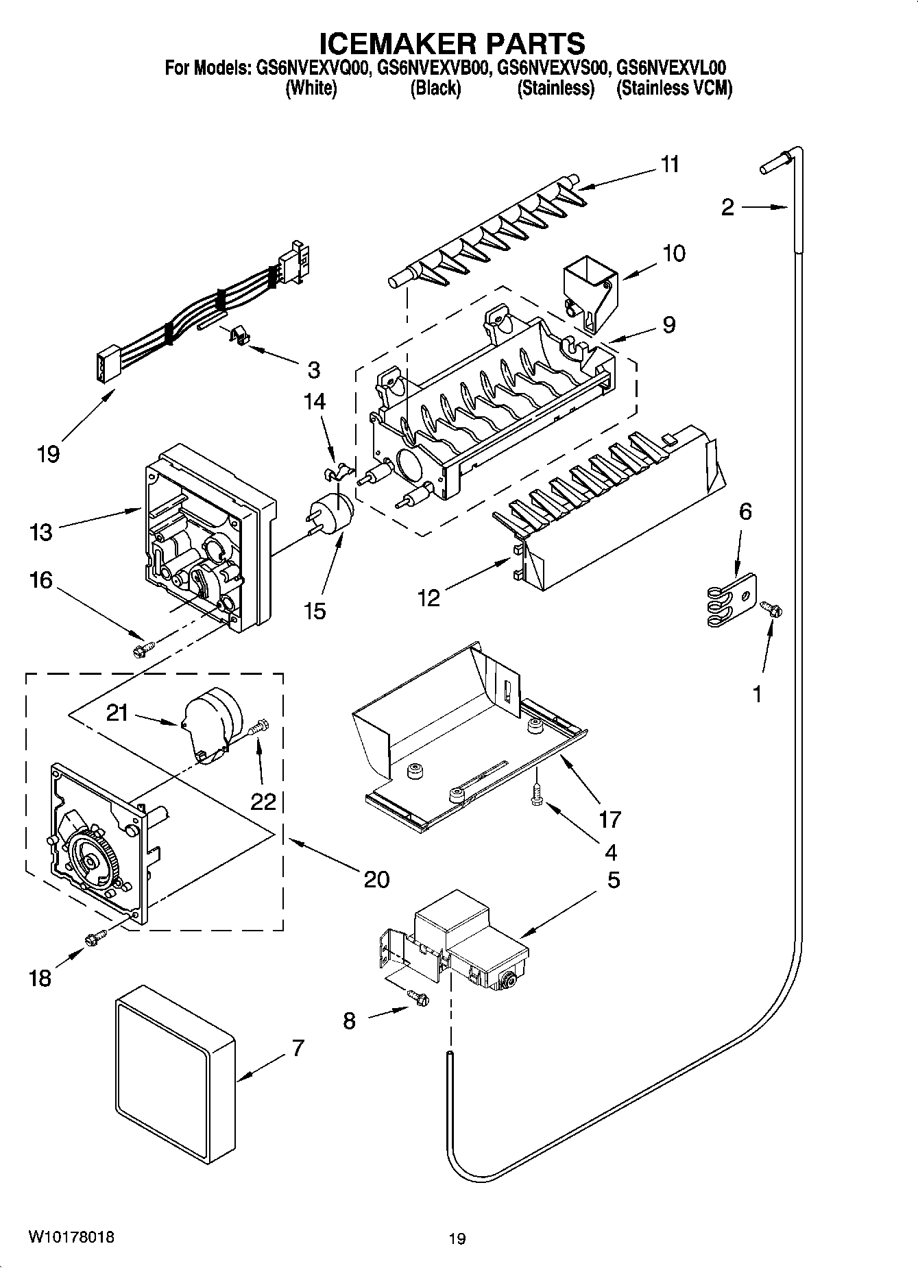 12 - ICEMAKER PARTS, OPTIONAL PARTS (NOT INCLUDED)