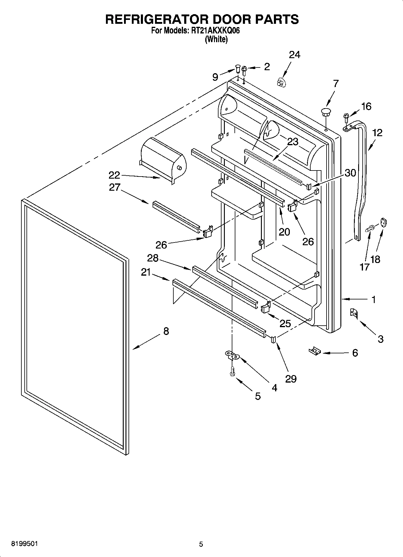 04 - REFRIGERATOR DOOR PARTS