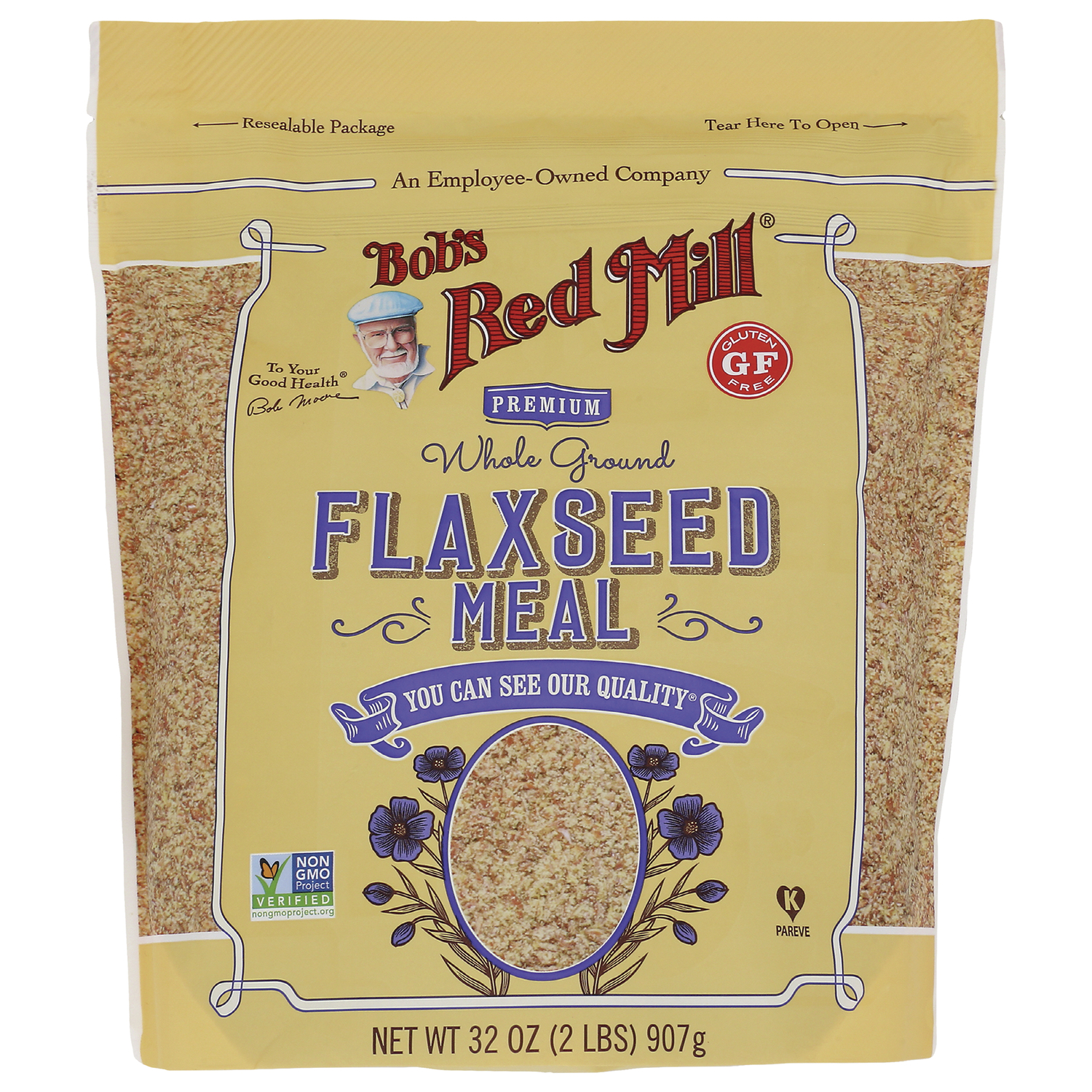 Bob's Red Mill Premium Whole Ground Flaxseed Meal | 32 oz Package