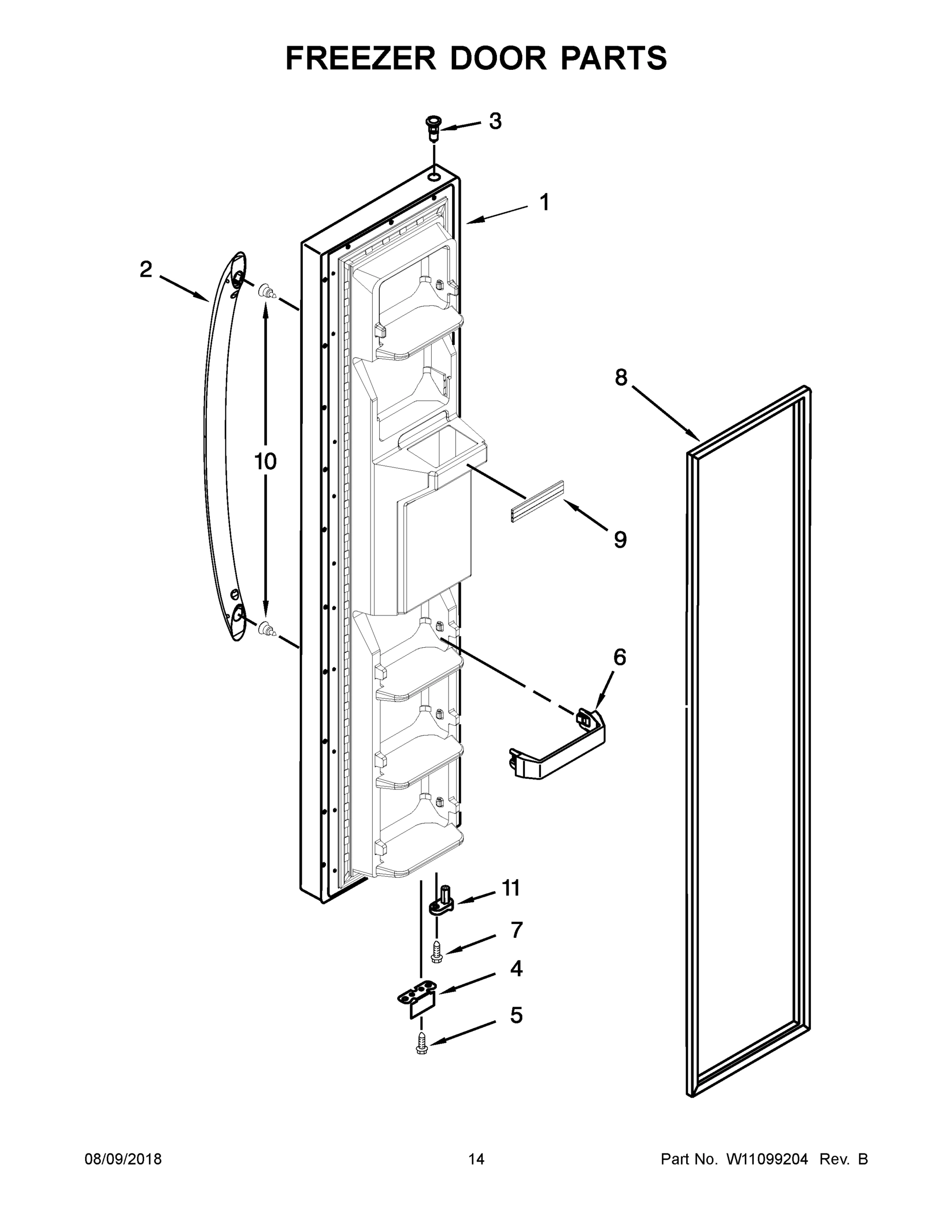 08 - FREEZER DOOR PARTS