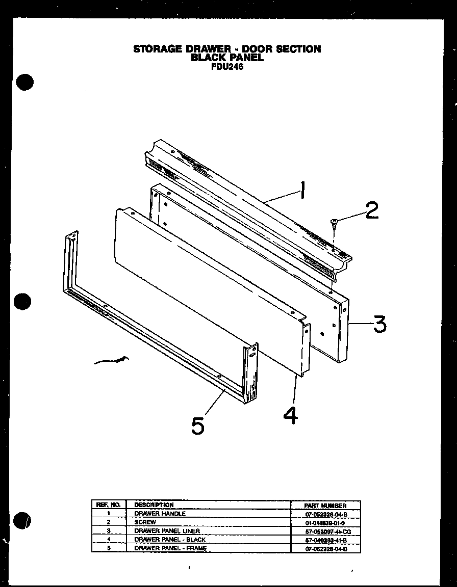 08 - STORAGE DRAWER-DOOR SECTION BLACK PANEL