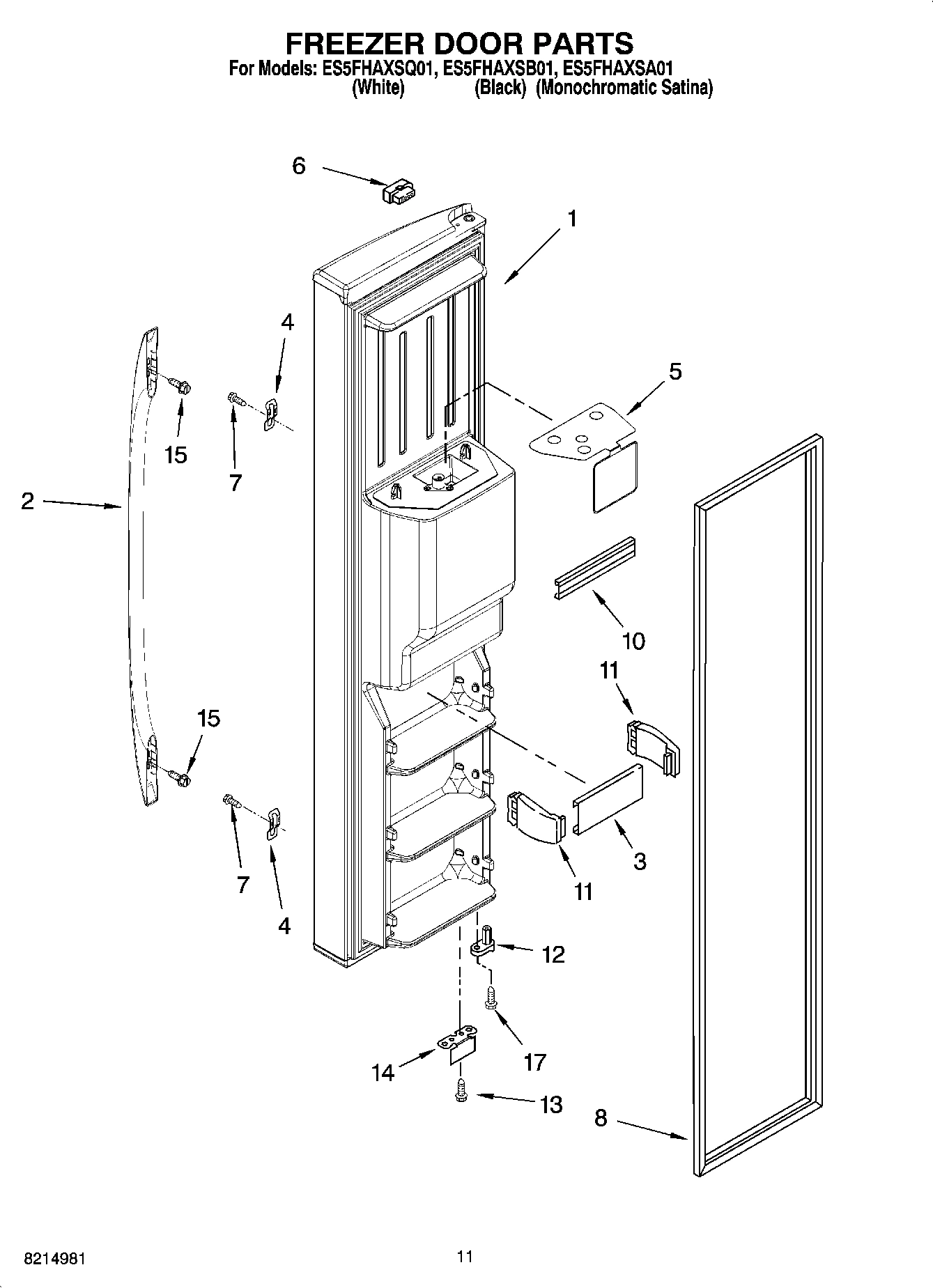 07 - FREEZER DOOR PARTS