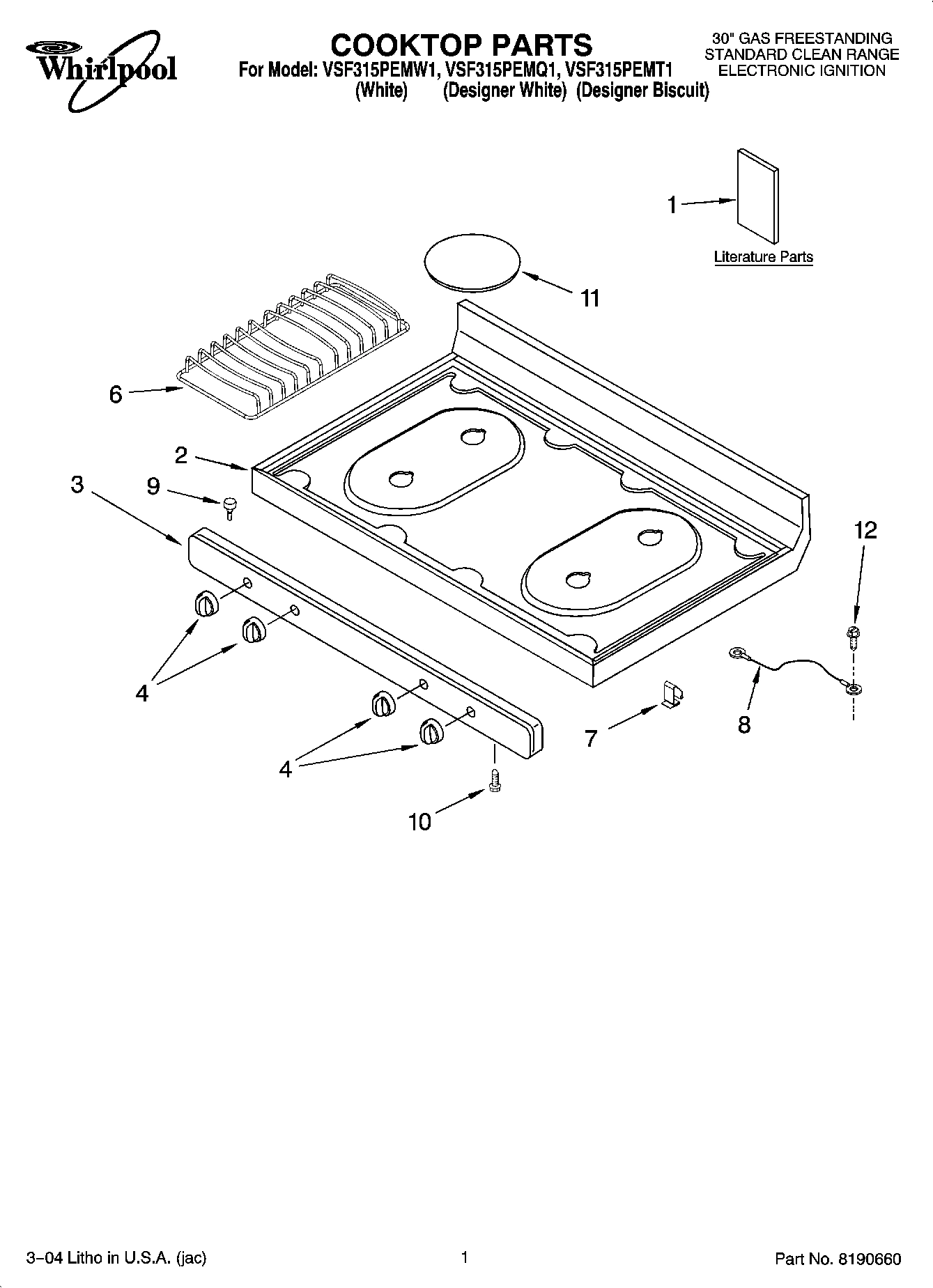 01 - COOKTOP PARTS