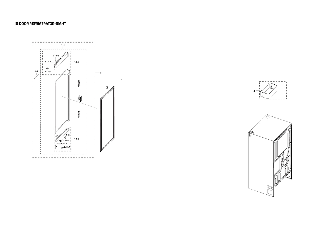 RIGHT DOOR REFRIGERATOR PARTS