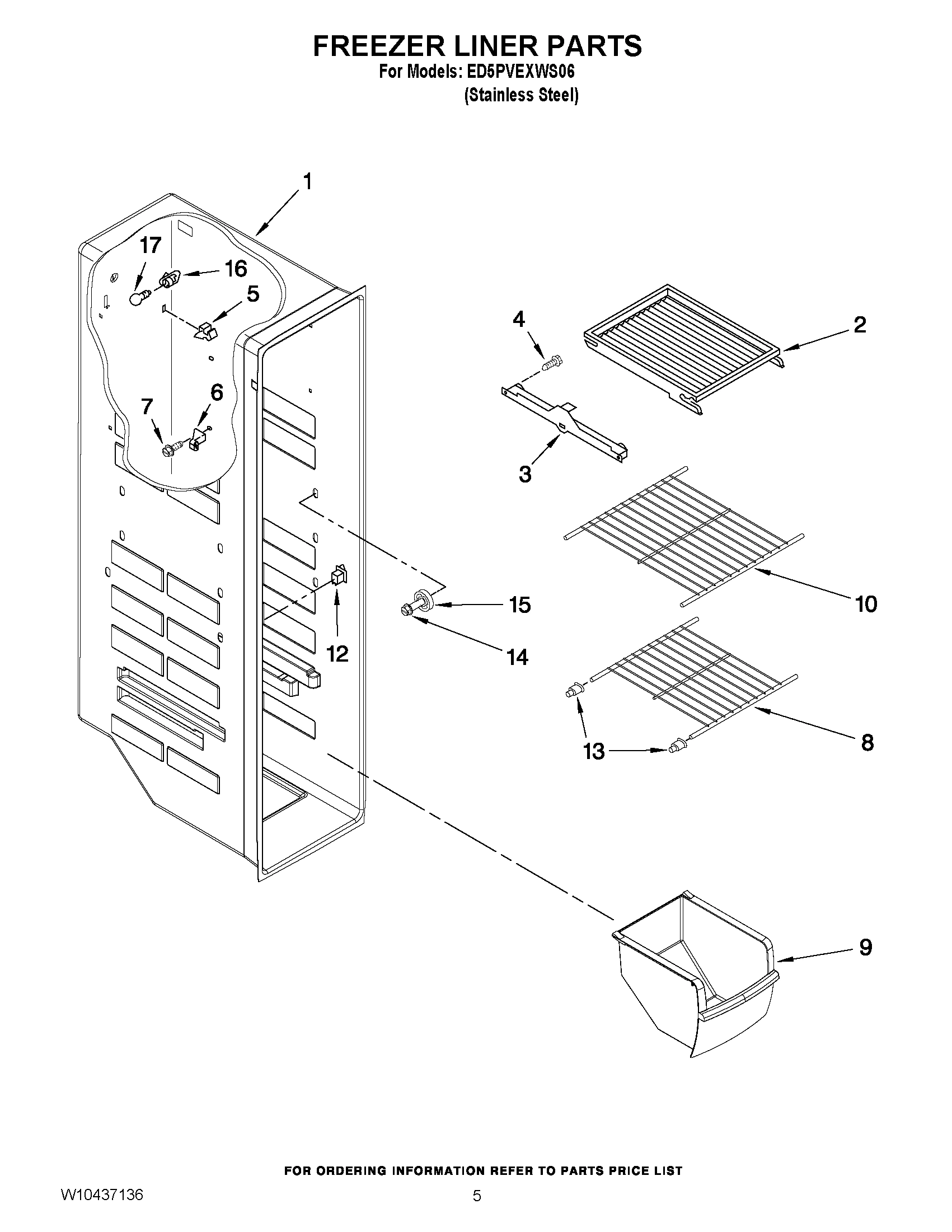04 - FREEZER LINER PARTS