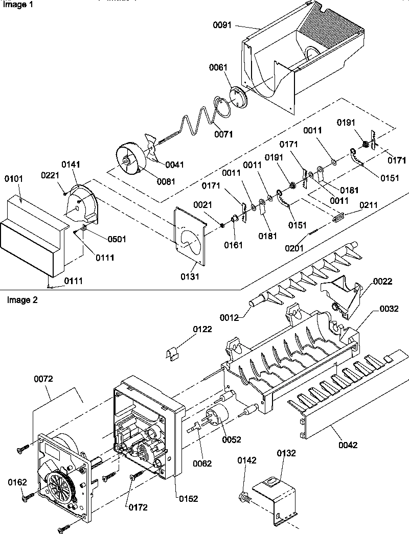 07 - ICE BUCKET AUGER/ICE MAKER PARTS