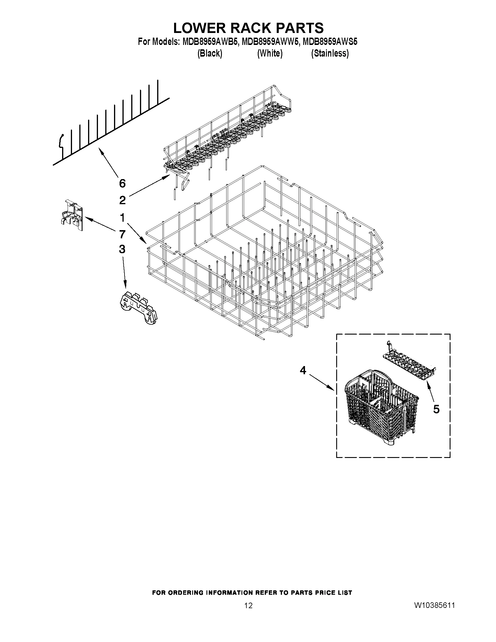 10 - LOWER RACK PARTS