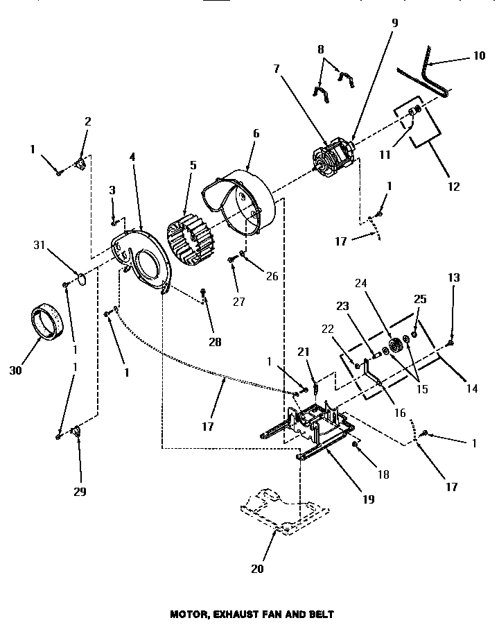 09 - MOTOR, EXHAUST FAN & BELT