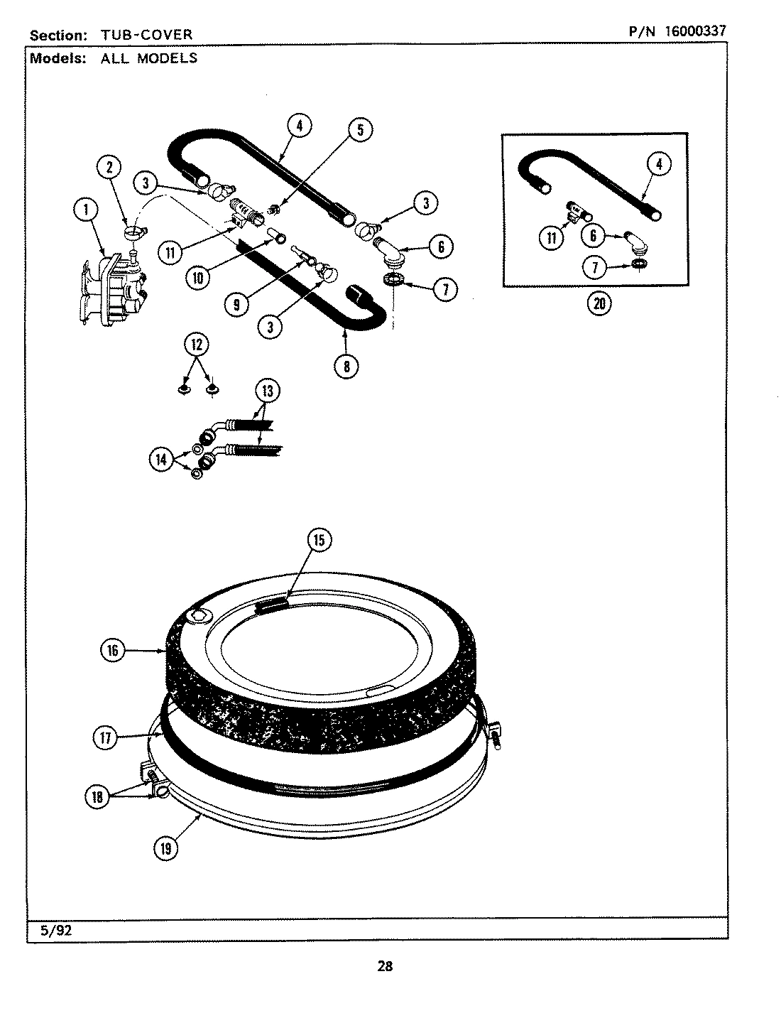 15 - TUB COVER (LSE7800ADW,ADL,ACW,ACL)