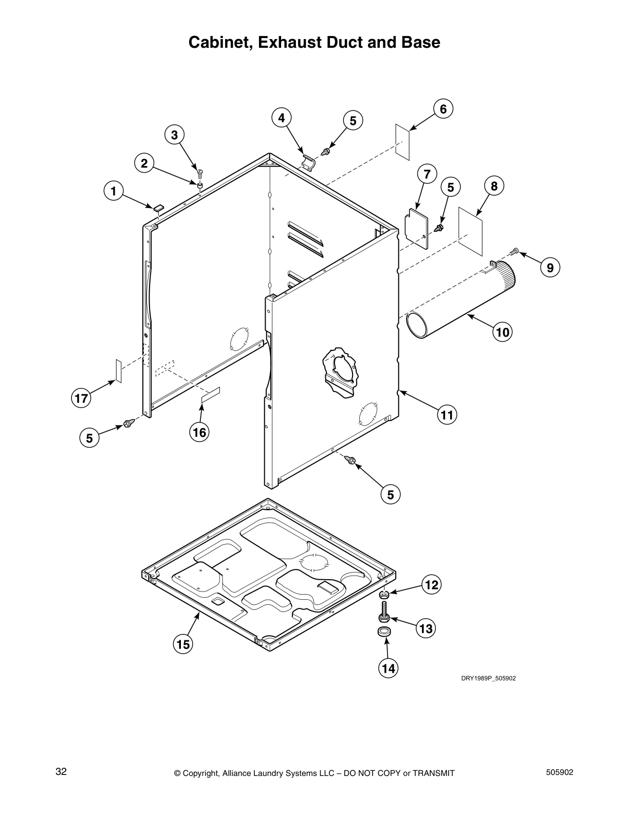 Cabinet, Exhaust Duct and Base