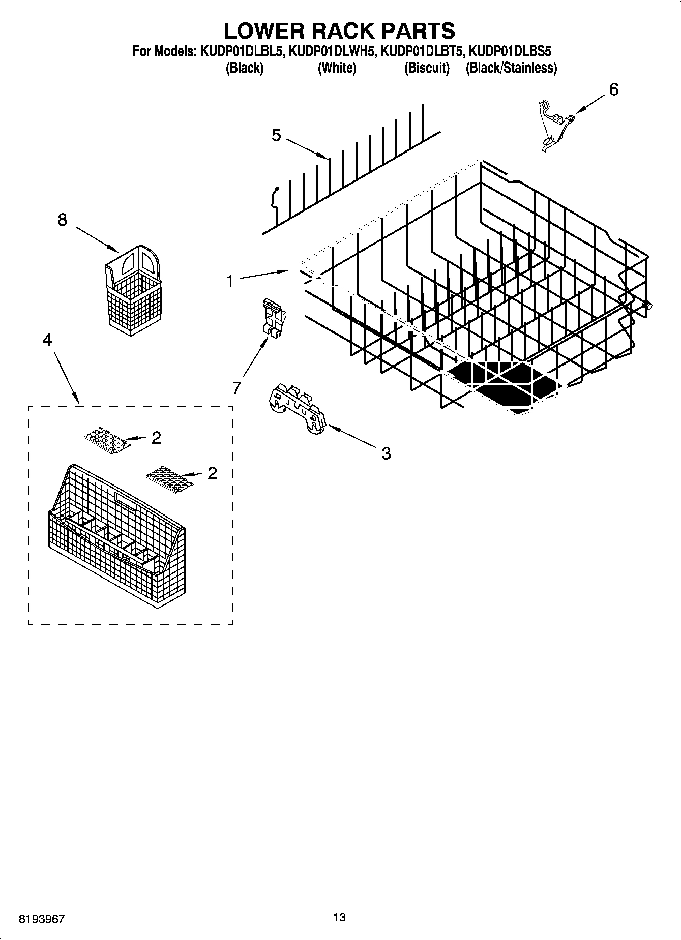 10 - LOWER RACK PARTS
