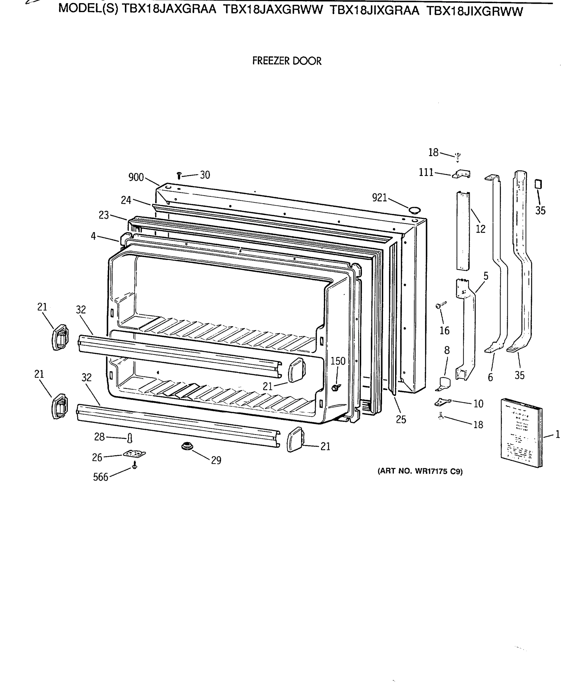 FREEZER DOOR