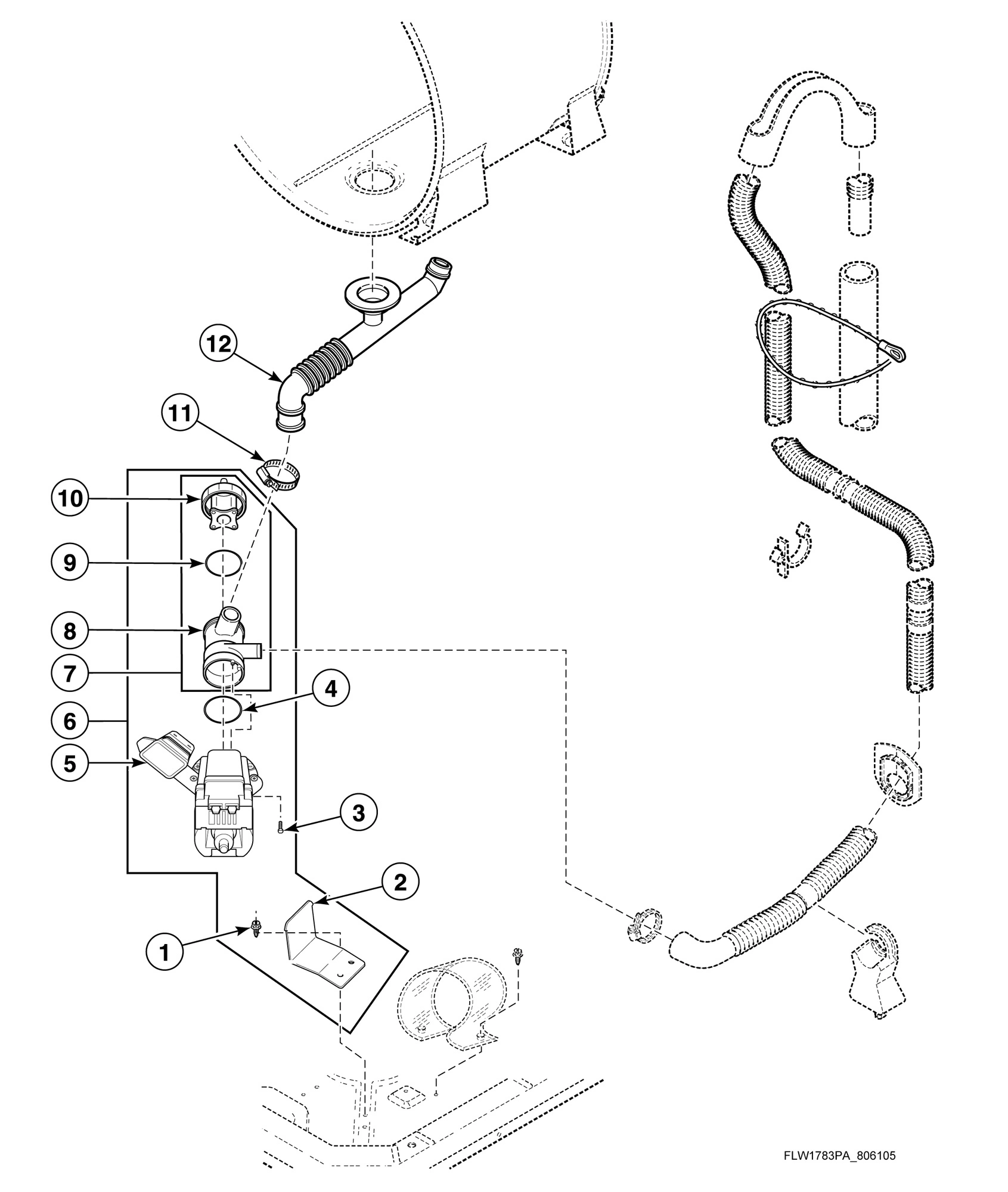 Drain Hose and Pump (Drawing 2 of 2)