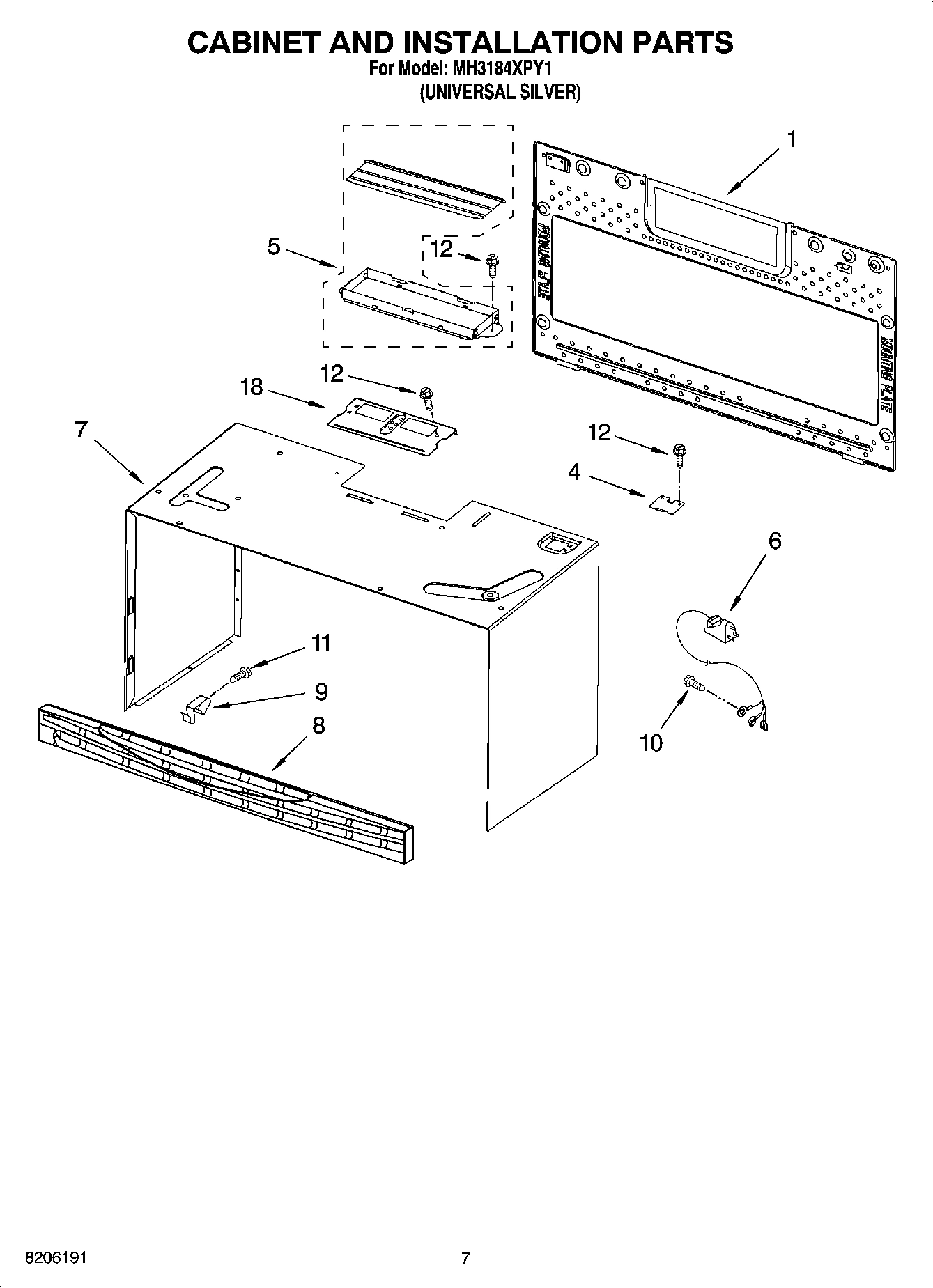 06 - CABINET AND INSTALLATION PARTS