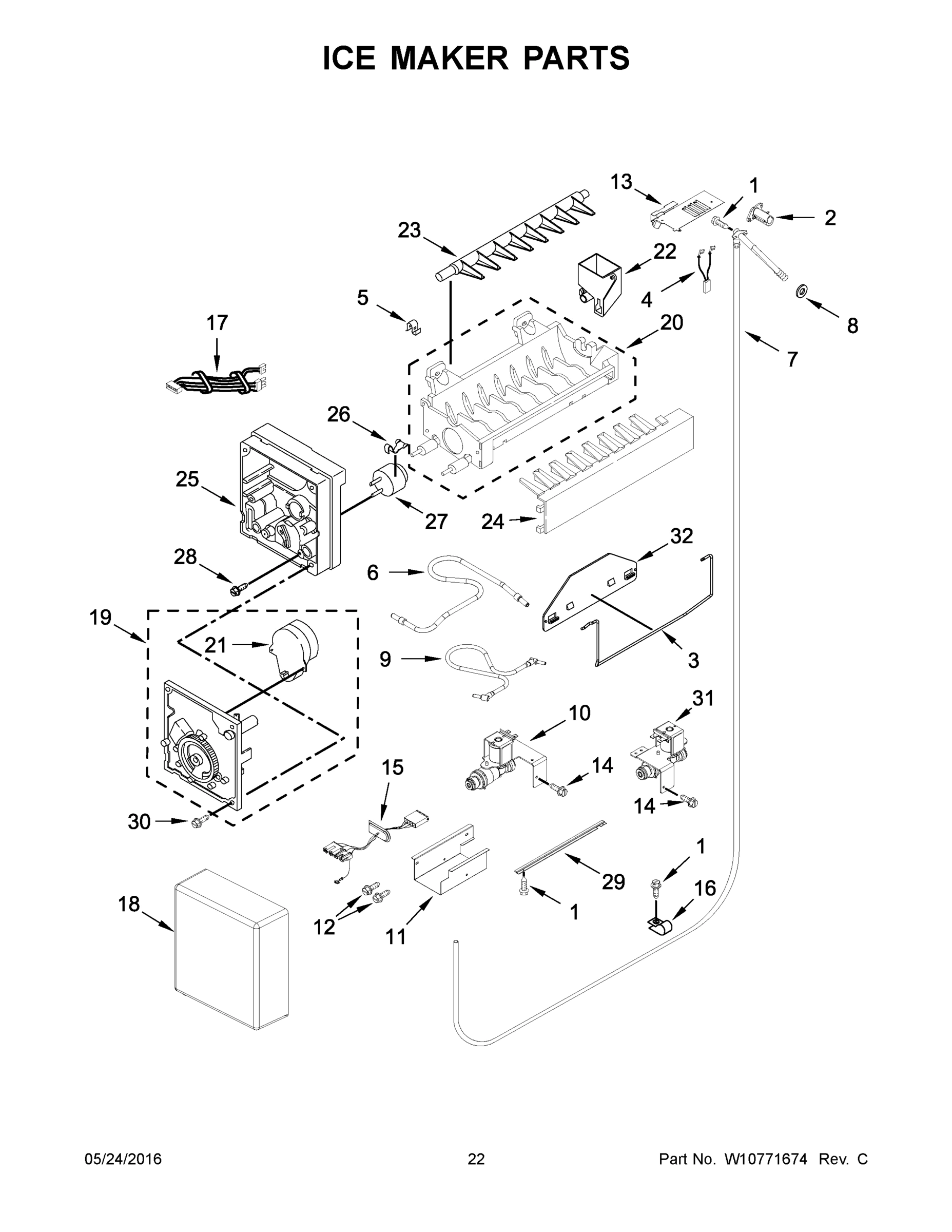 12 - ICE MAKER PARTS