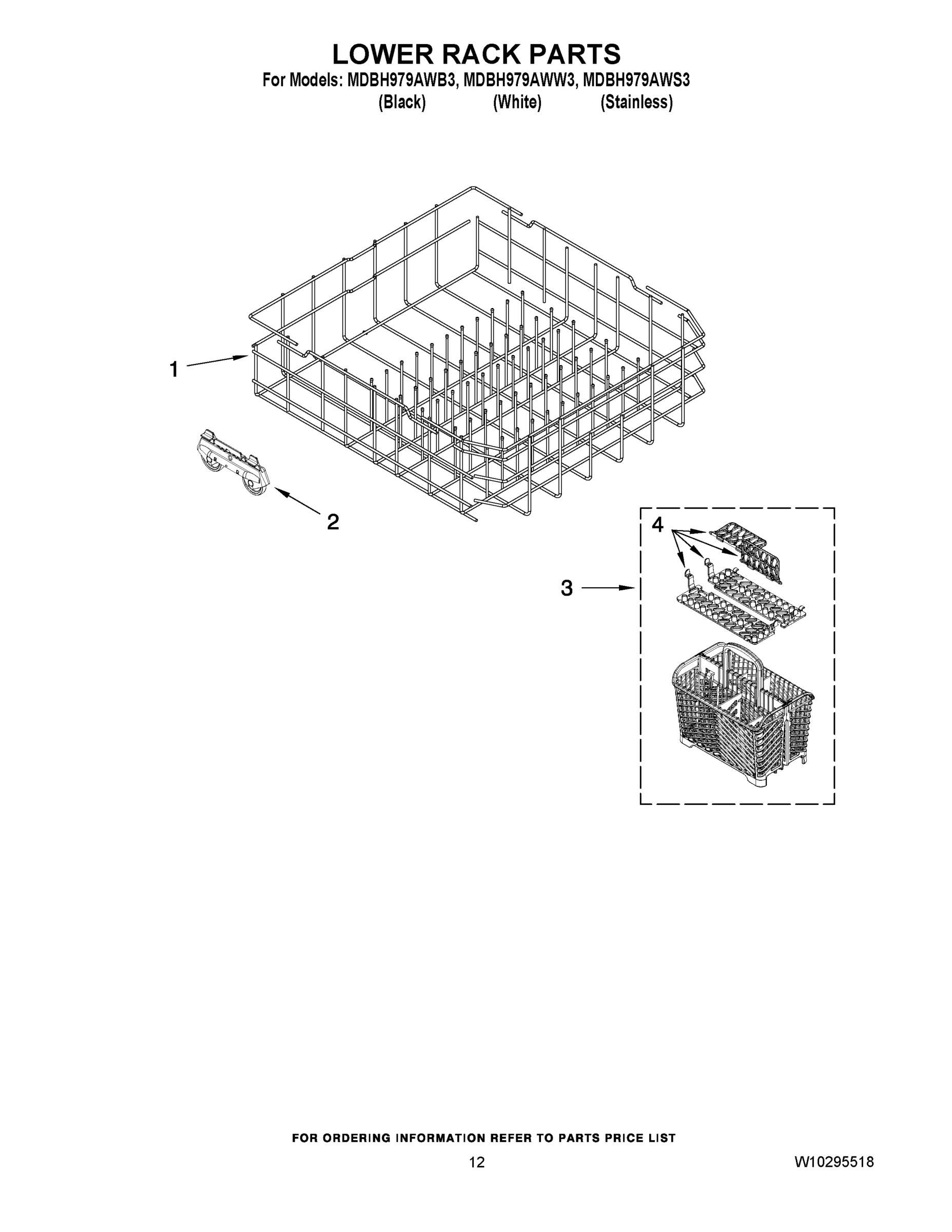 10 - LOWER RACK PARTS