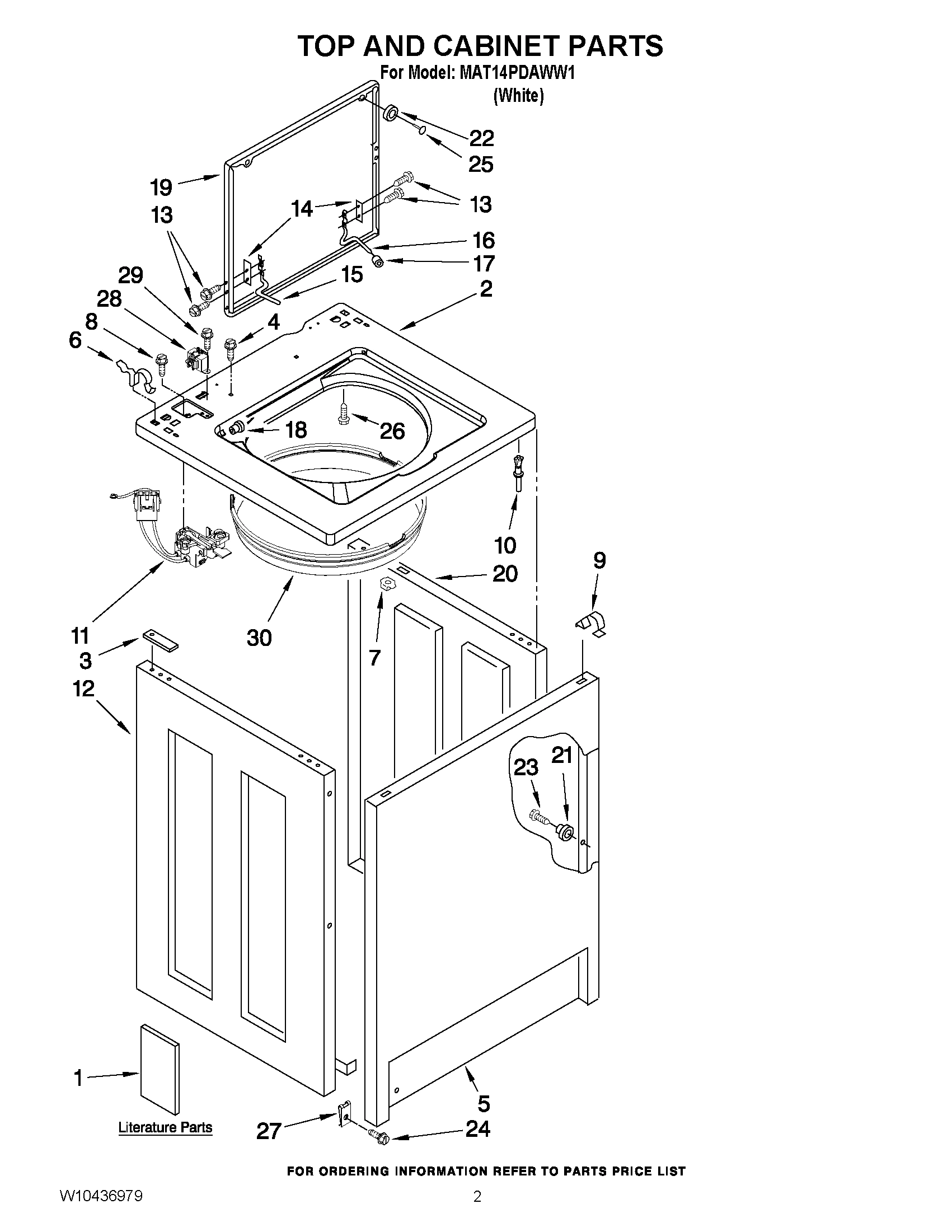 01 - TOP AND CABINET PARTS