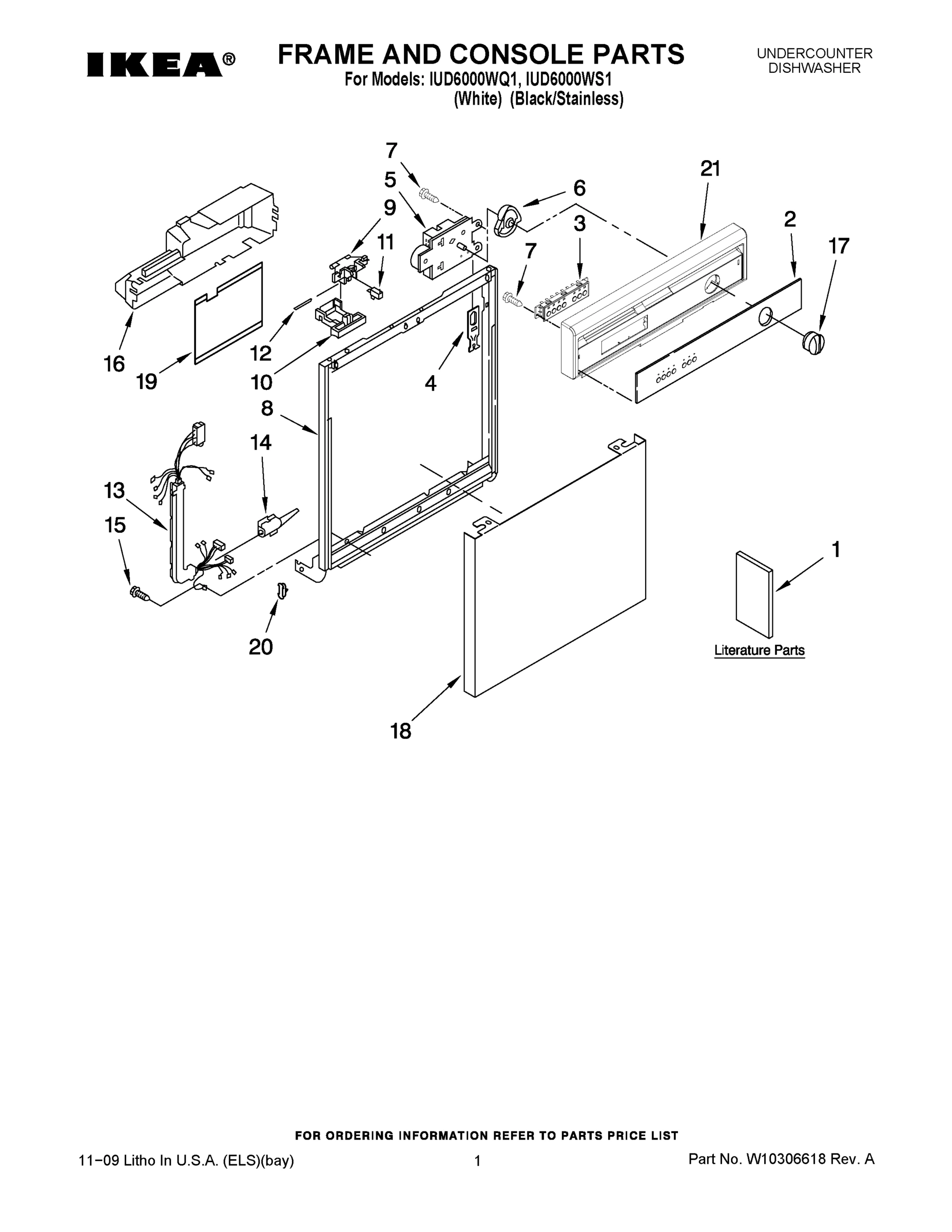01 - FRAME AND CONSOLE PARTS