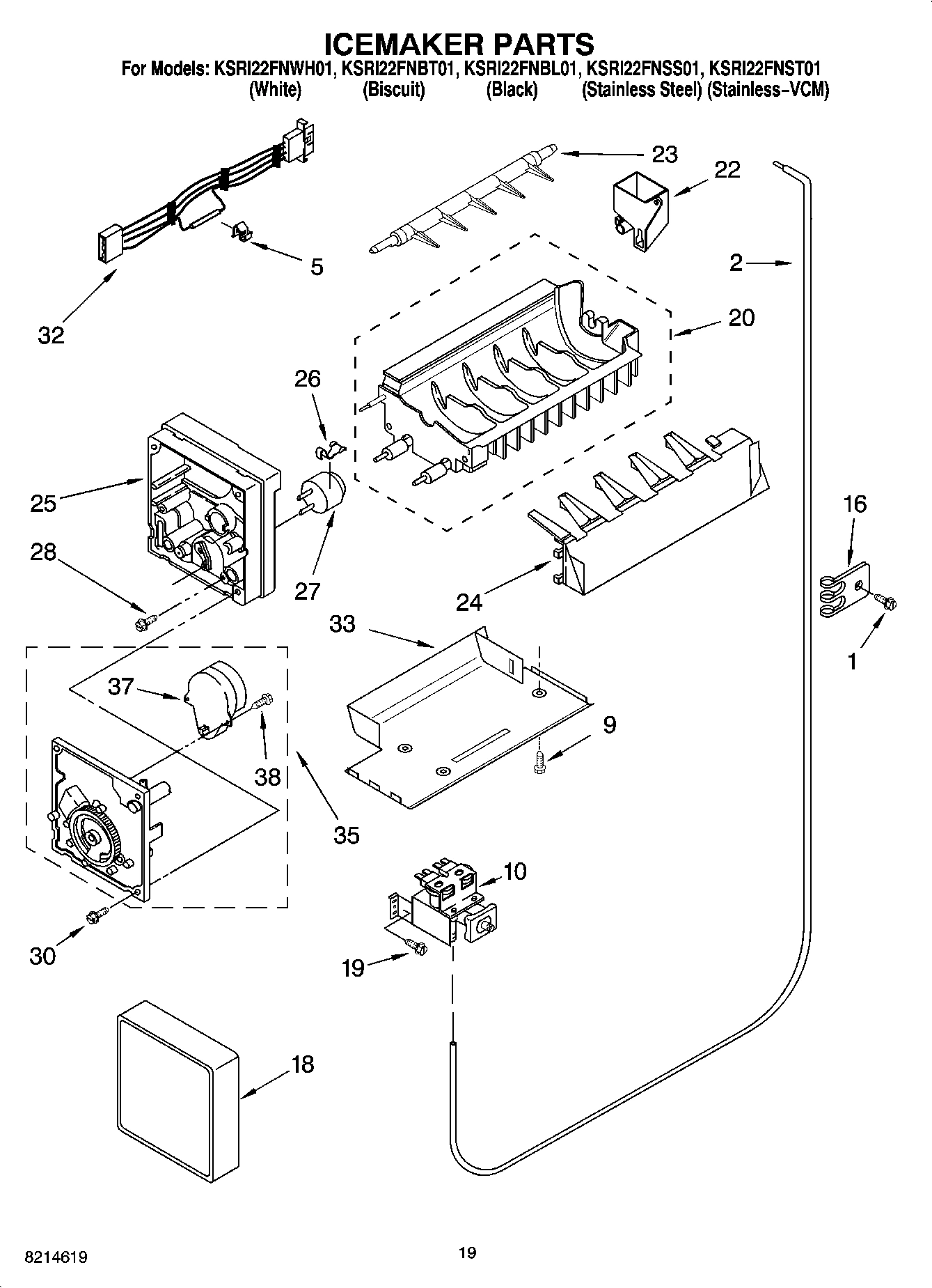 11 - ICEMAKER PARTS