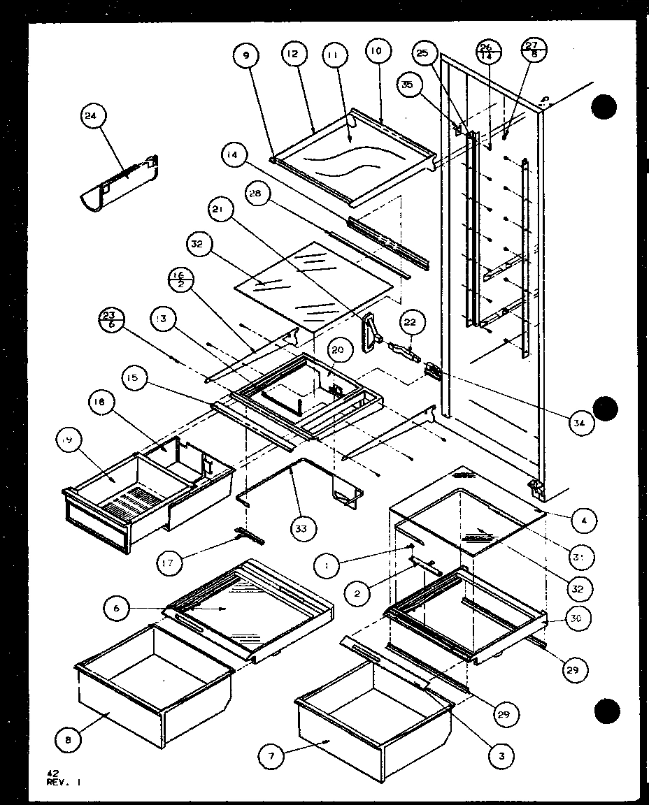 13 - REF SHELVING AND DRAWERS