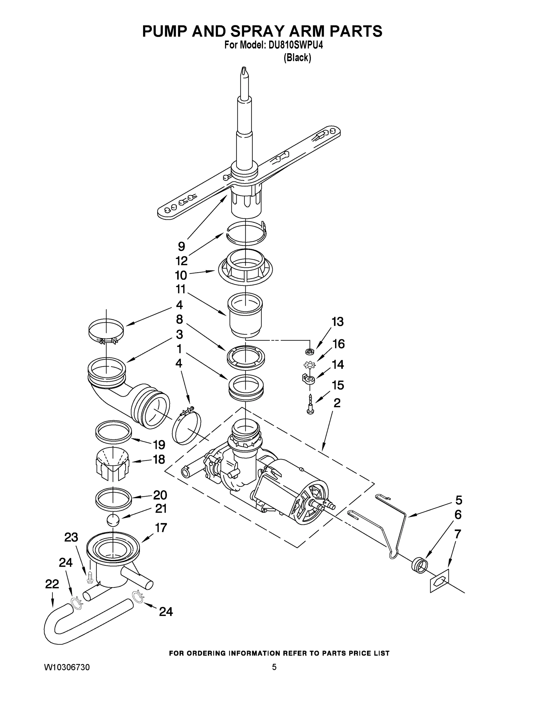 04 - PUMP AND SPRAY ARM PARTS