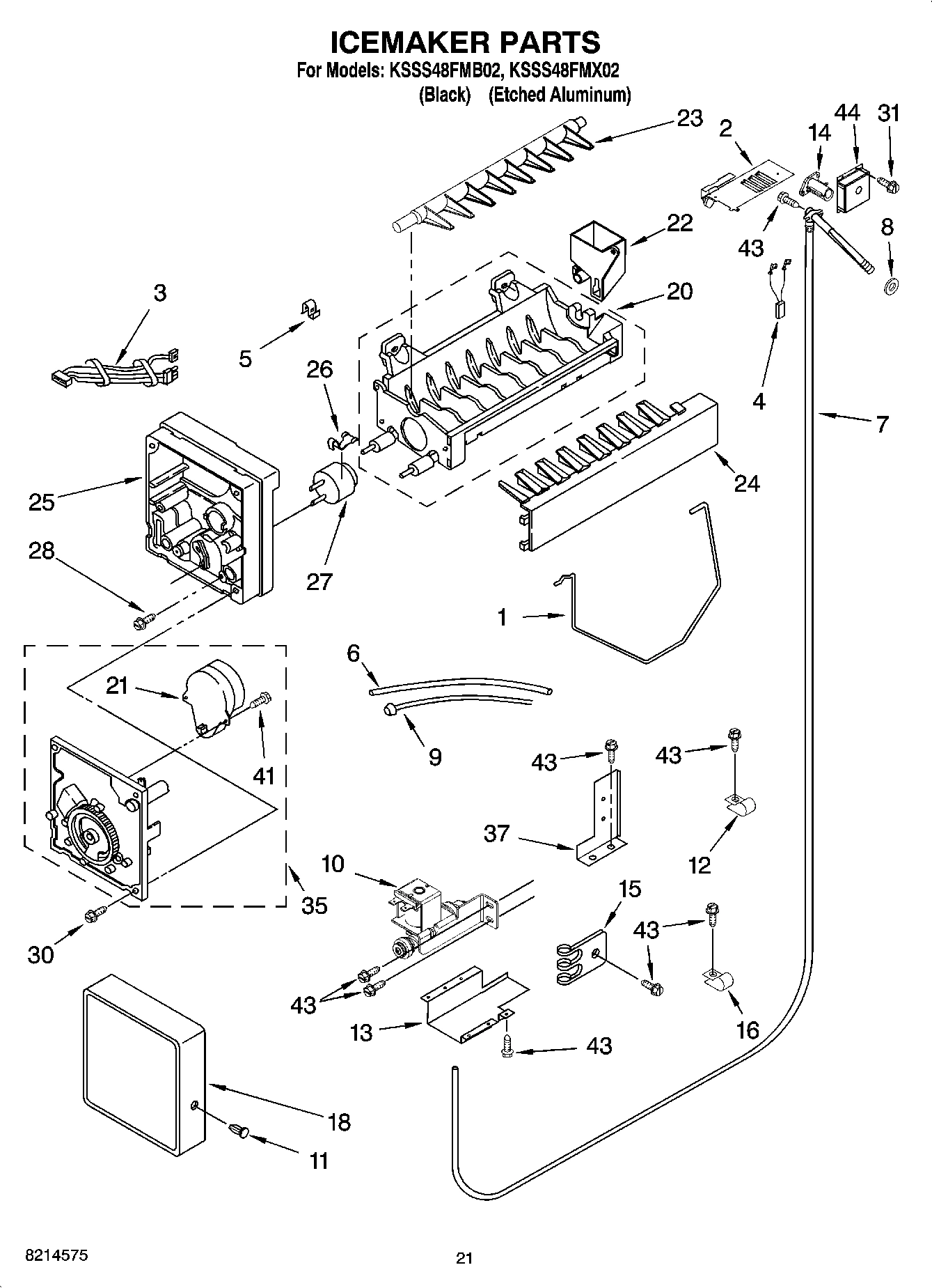 13 - ICEMAKER PARTS