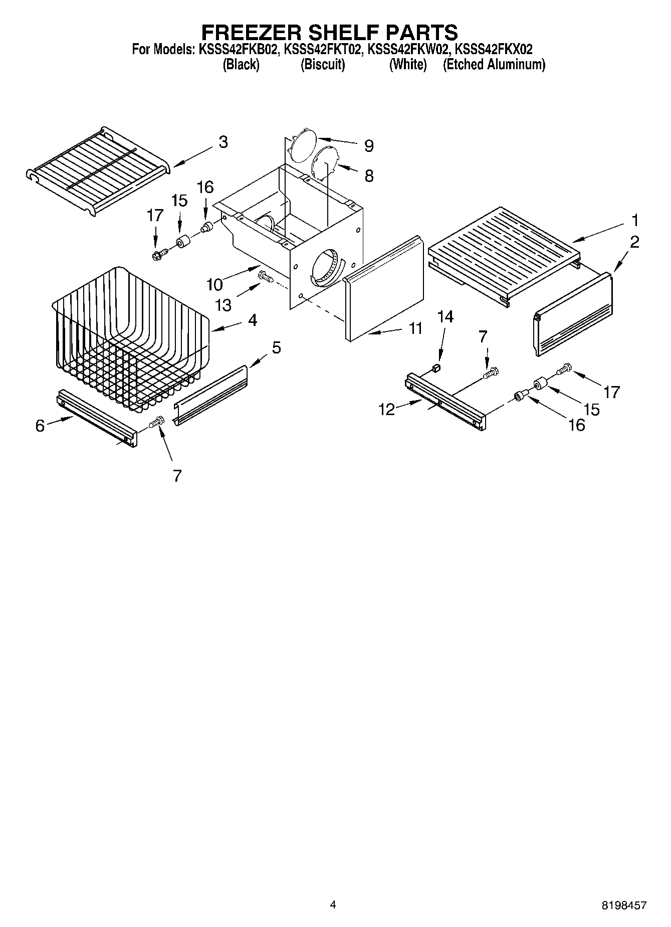 03 - FREEZER SHELF PARTS