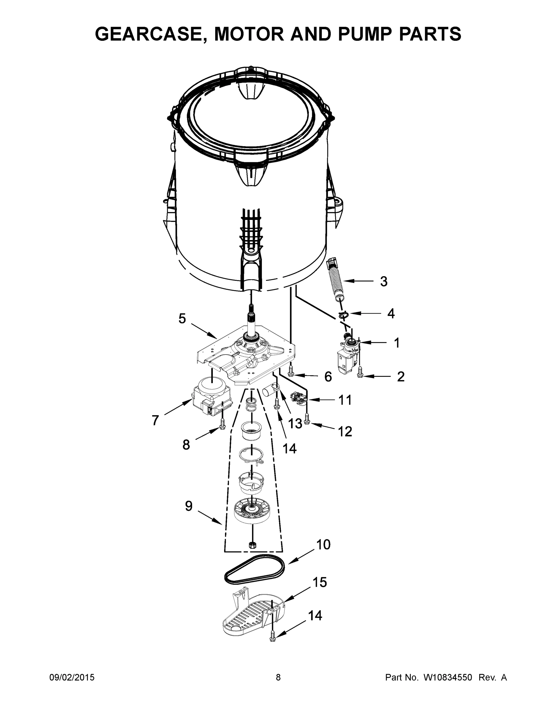 05 - GEARCASE, MOTOR AND PUMP PARTS