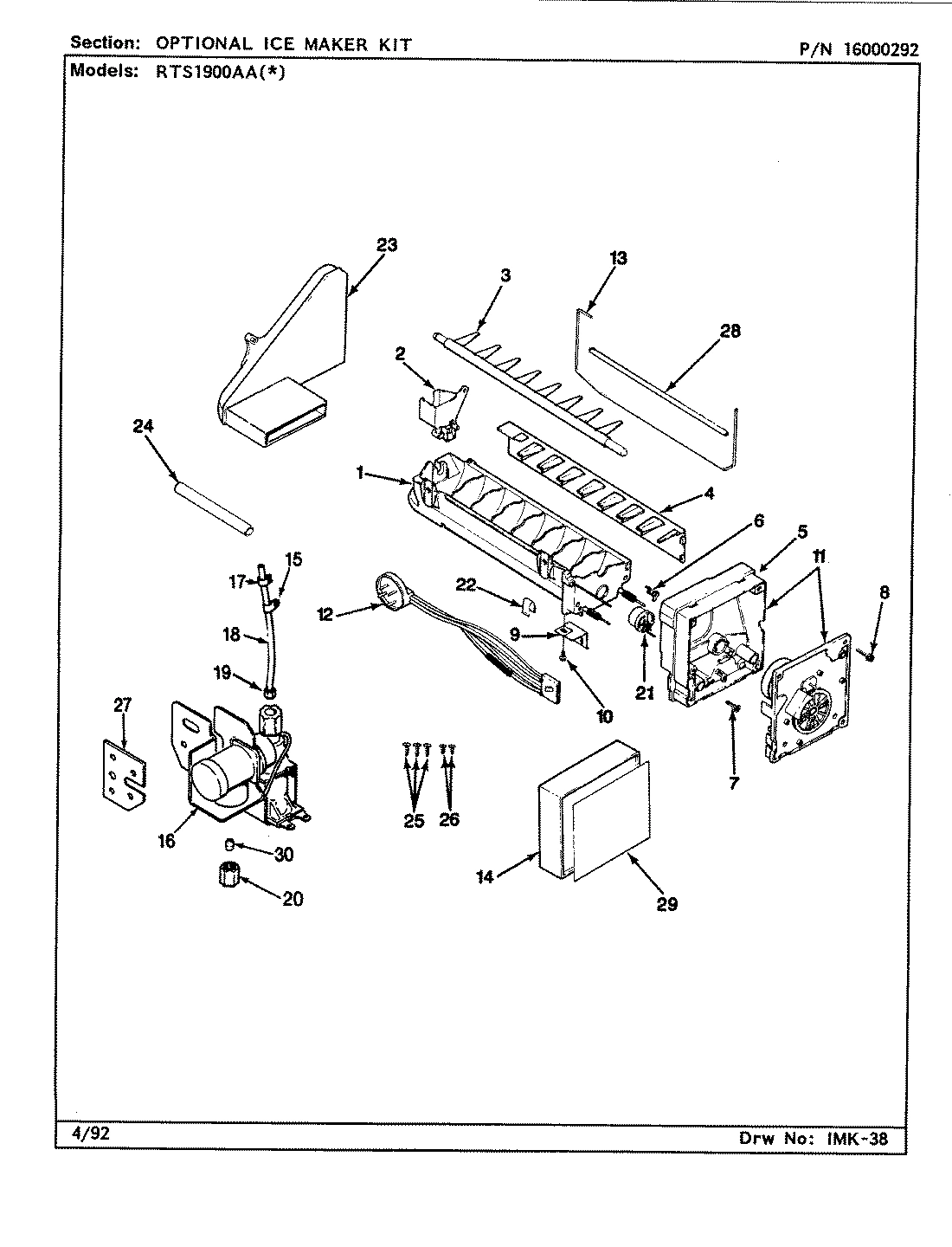 04 - OPTIONAL ICE MAKER KIT
