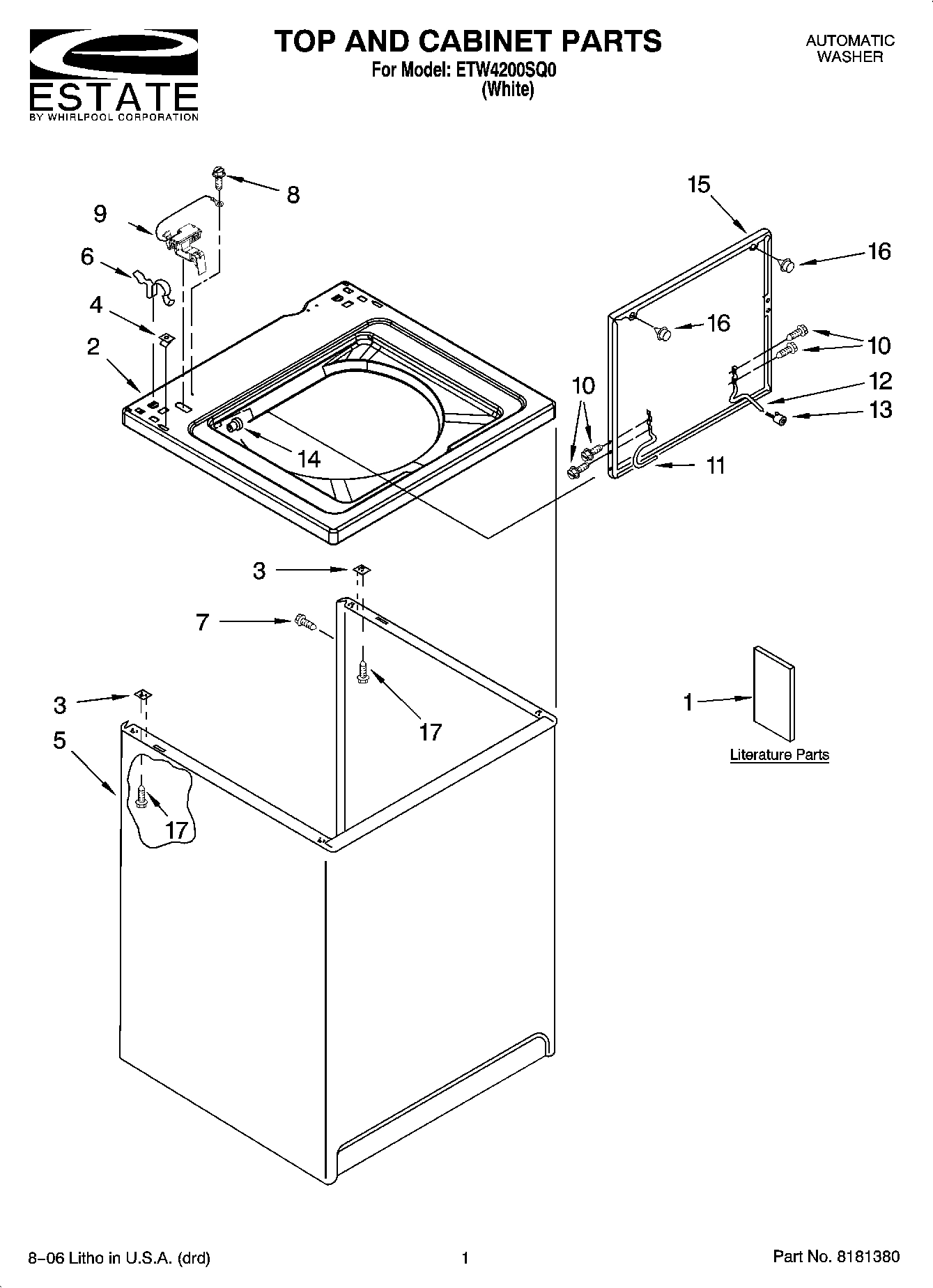 01 - TOP AND CABINET PARTS