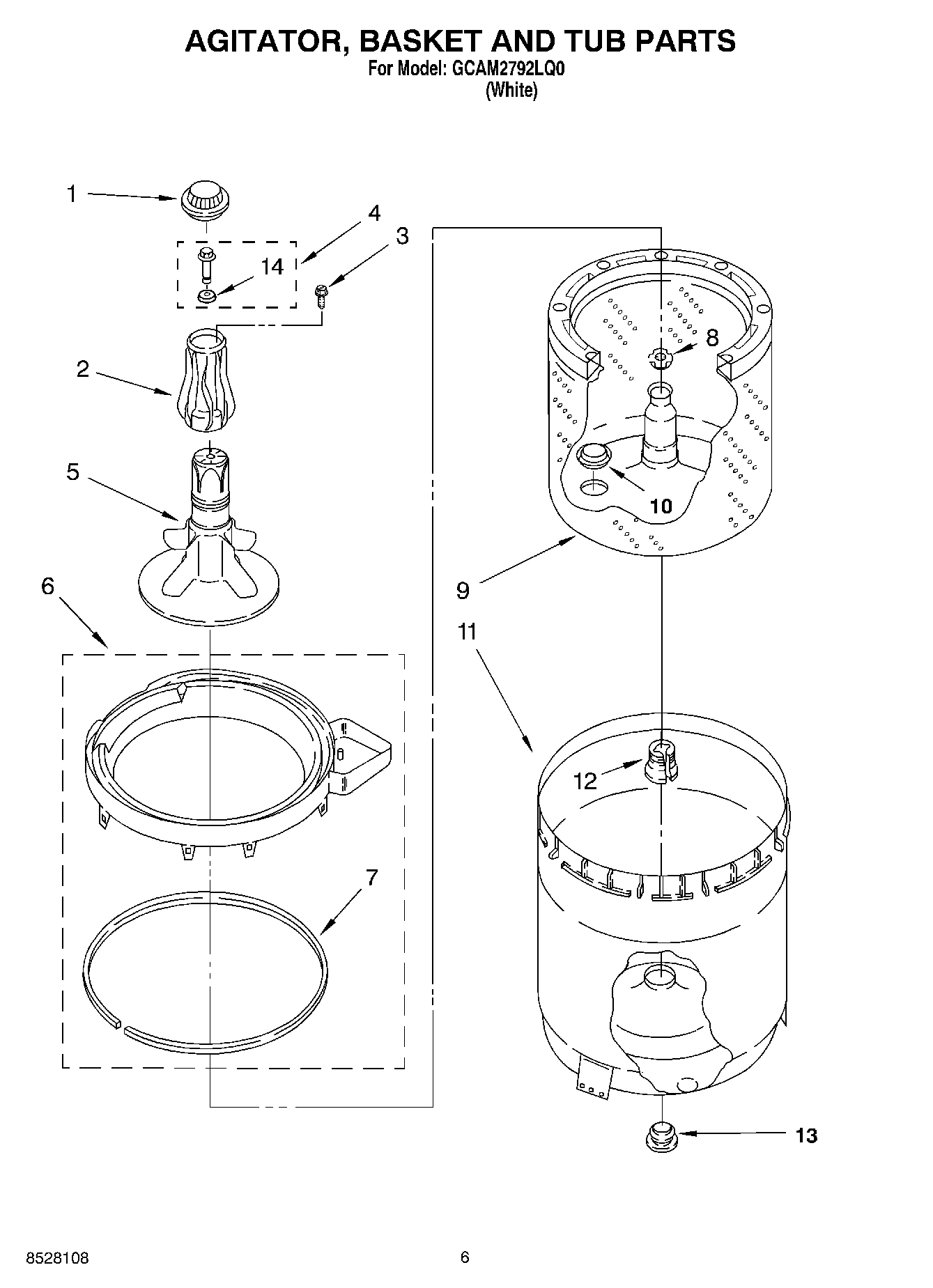 04 - AGITATOR, BASKET AND TUB