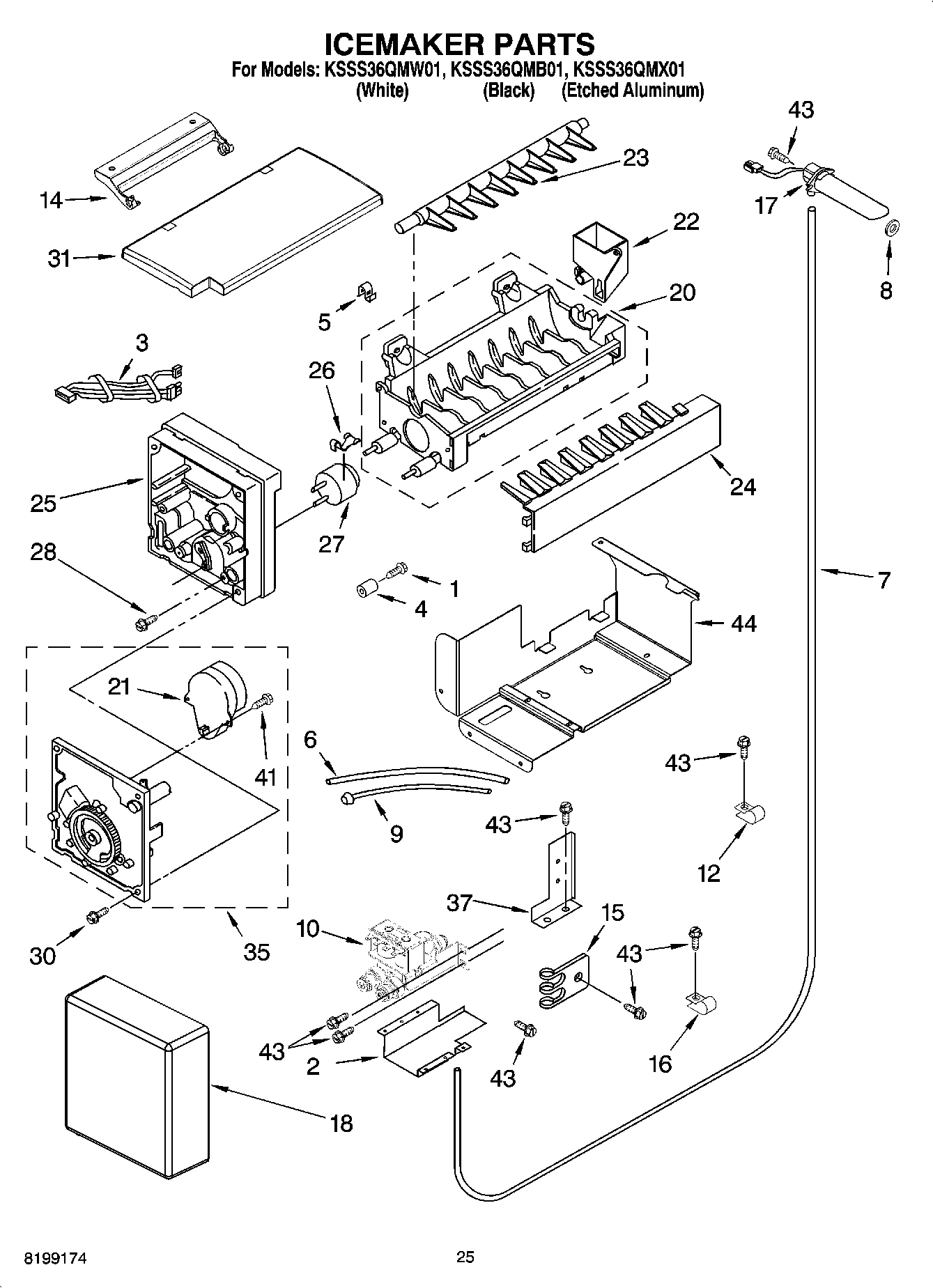 15 - ICEMAKER PARTS